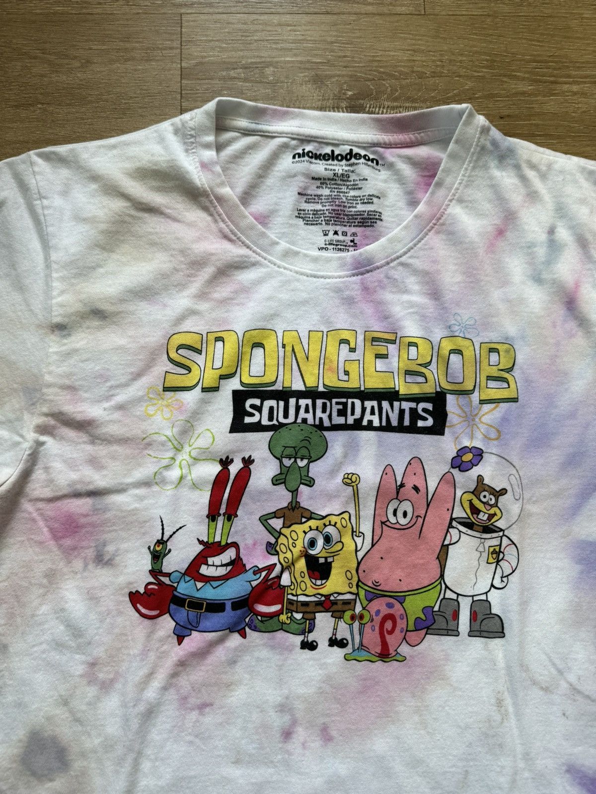 Nickelodeon Ice Dye Trippy Summer SpongeBob and Friends Tie Dye Tee Size US XL / EU 56 / 4 - 3 Thumbnail