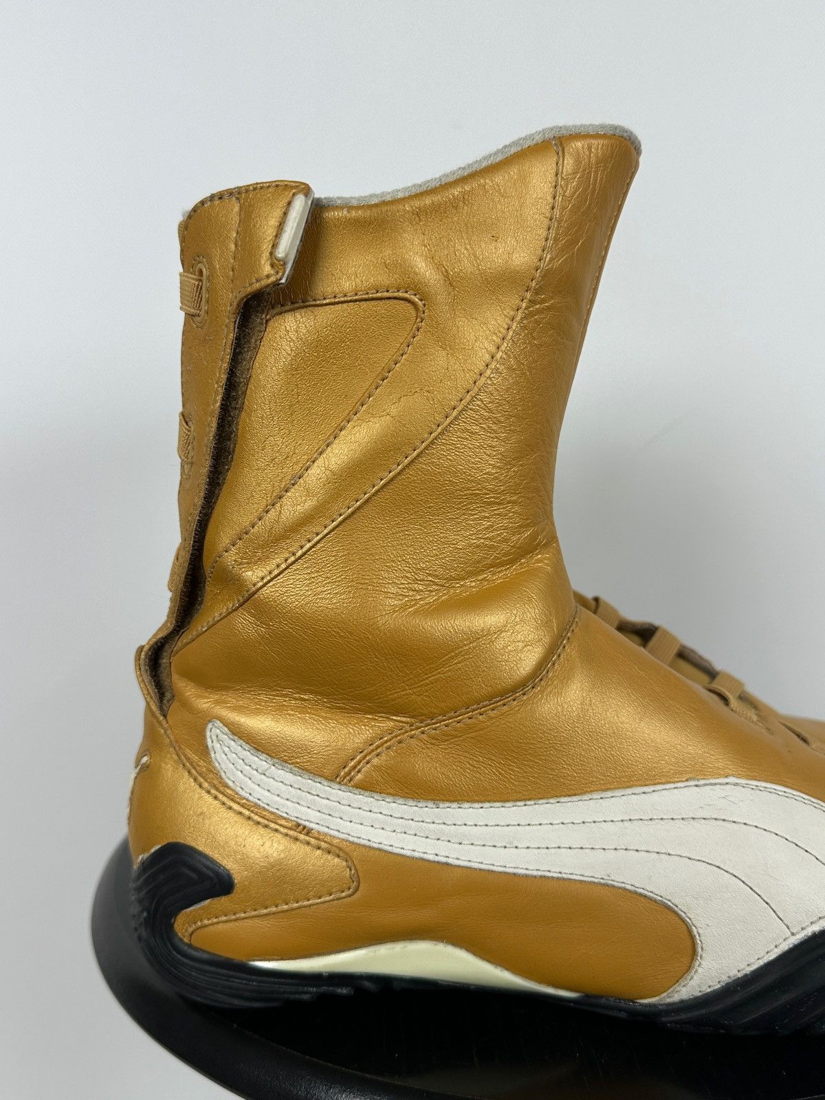Puma 2000s Vintage Puma High Moto Wrestling Y2K Leather Sneakers Size US 8 / EU 41 - 12 Thumbnail