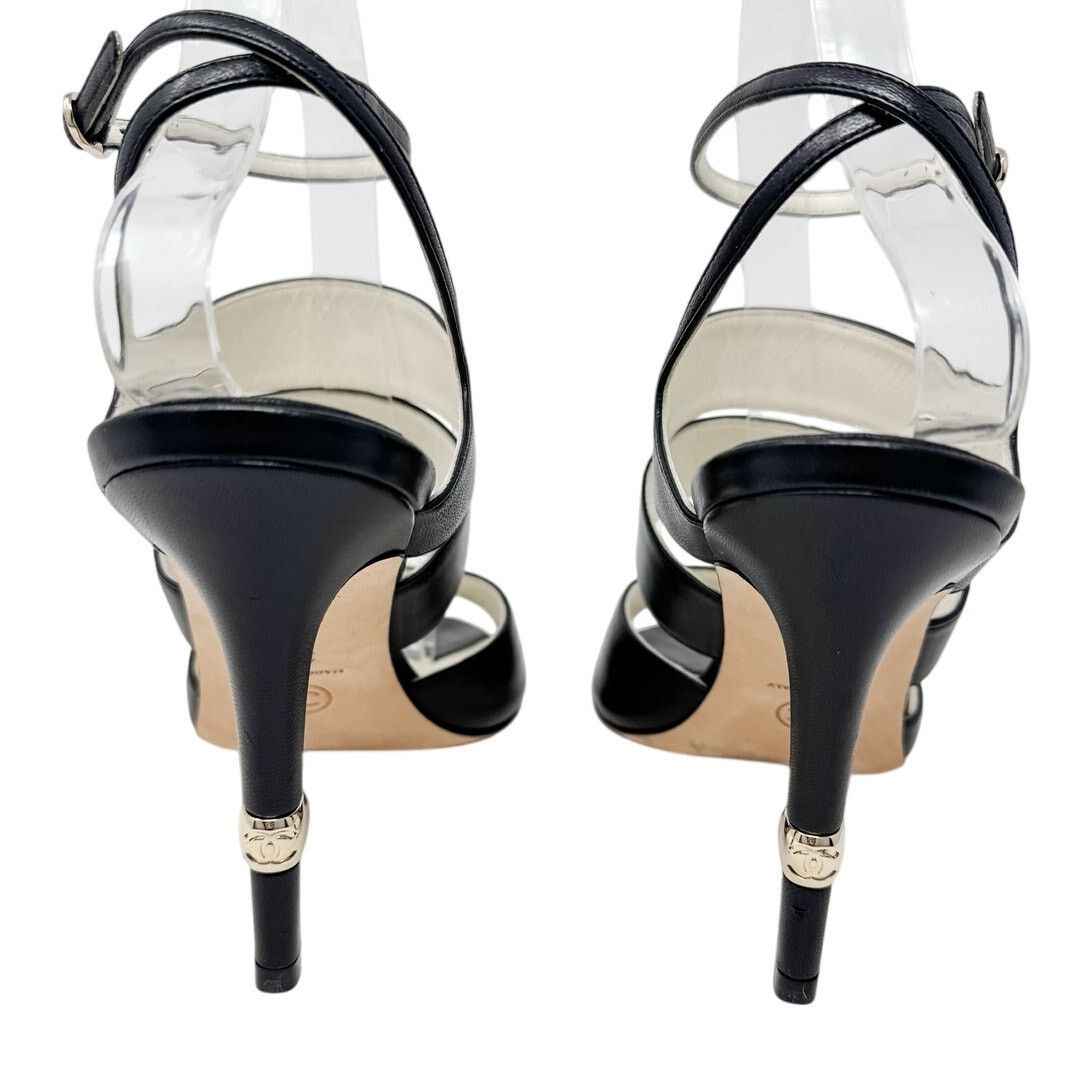 Chanel Chanel Classic CC Logo Ankle Strap Sandals size 38C US7 Size US 8 / IT 38 - 6 Thumbnail