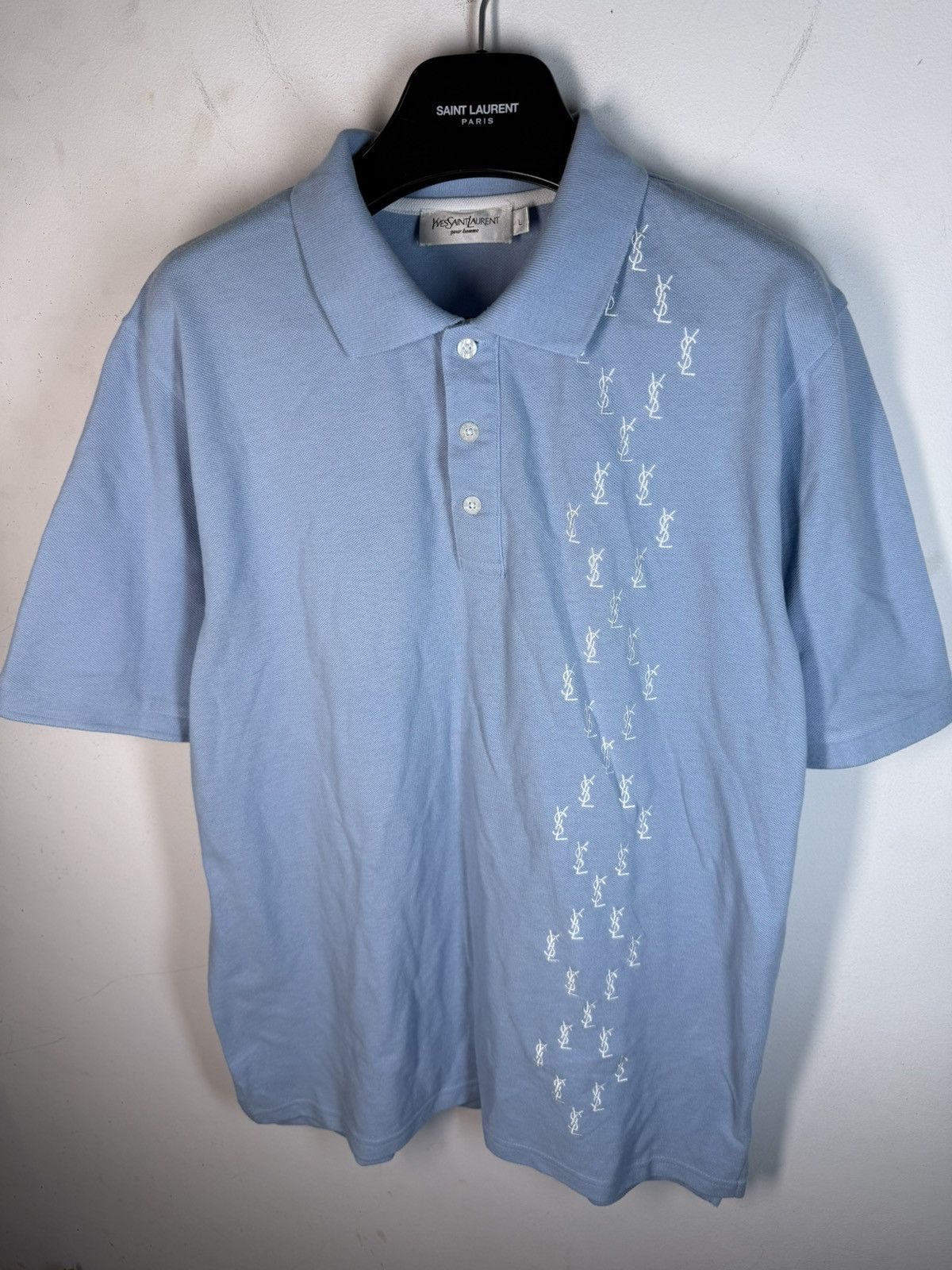 Yves Saint Laurent Monogram YSL Polo Blue YSL T-shirt YSL Shirt Size US L / EU 52-54 / 3 - 17 Thumbnail