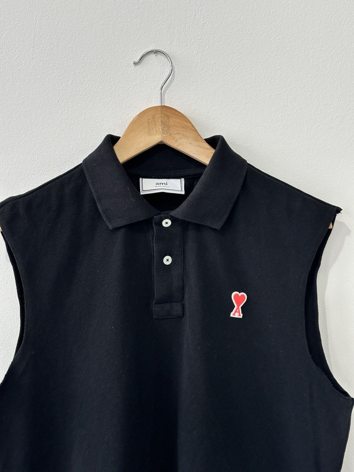 AMI × Designer Ami Polo Shirt Sleeveless Size US L / EU 52-54 / 3 - 3 Thumbnail
