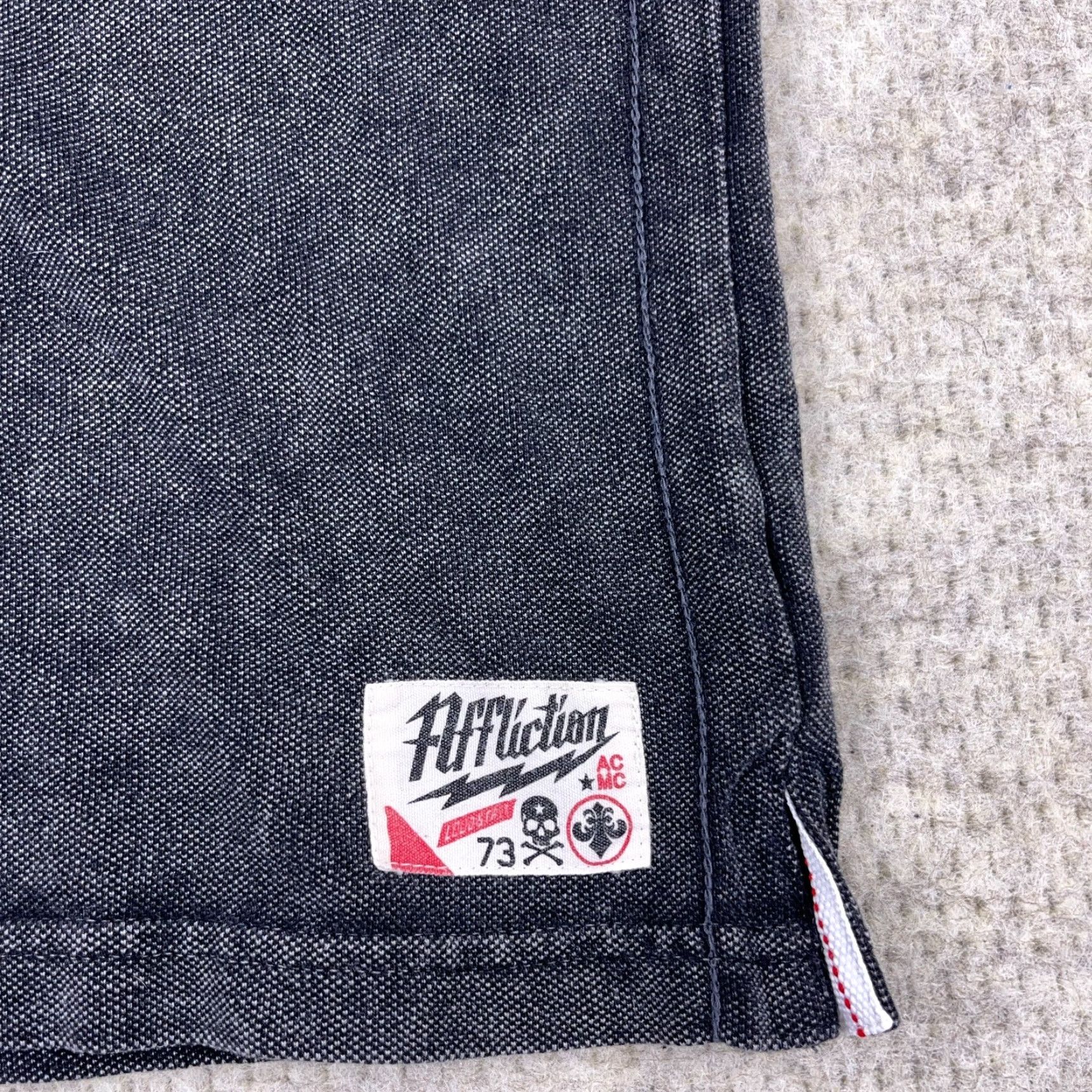 Affliction Affliction Polo Shirt Men XL Black Loud & Fast Racing Patch Faded Retro Adult Size US XL / EU 56 / 4 - 4 Thumbnail