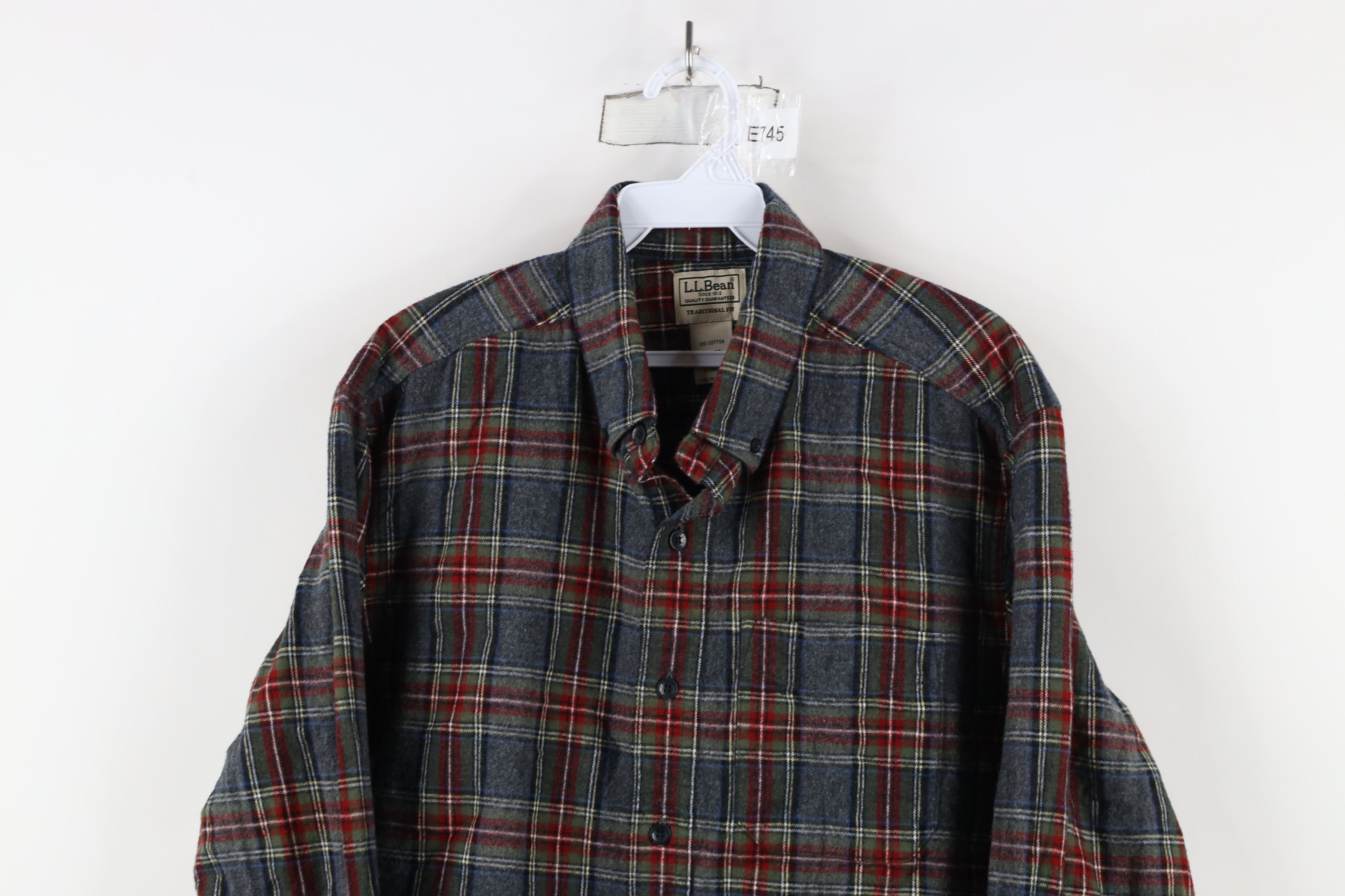 L.L. Bean × Vintage Vintage LL Bean Traditional Flannel Button Down Shirt Plaid Size US M / EU 48-50 / 2 - 2 Thumbnail