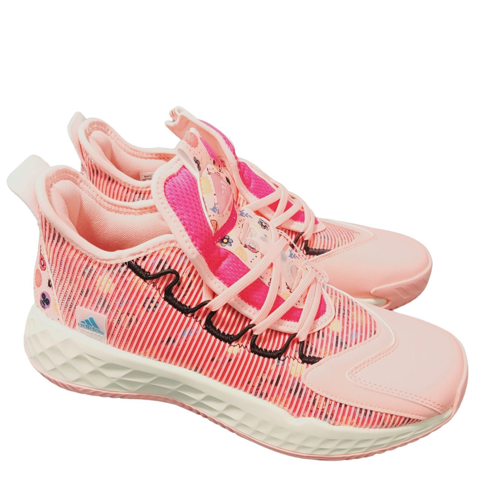 Adidas Adidas Mens Pink Pro Boost Low Day Of The Dead Lace Up Baske Size US 8.5 / EU 41-42 - 1 Thumbnail