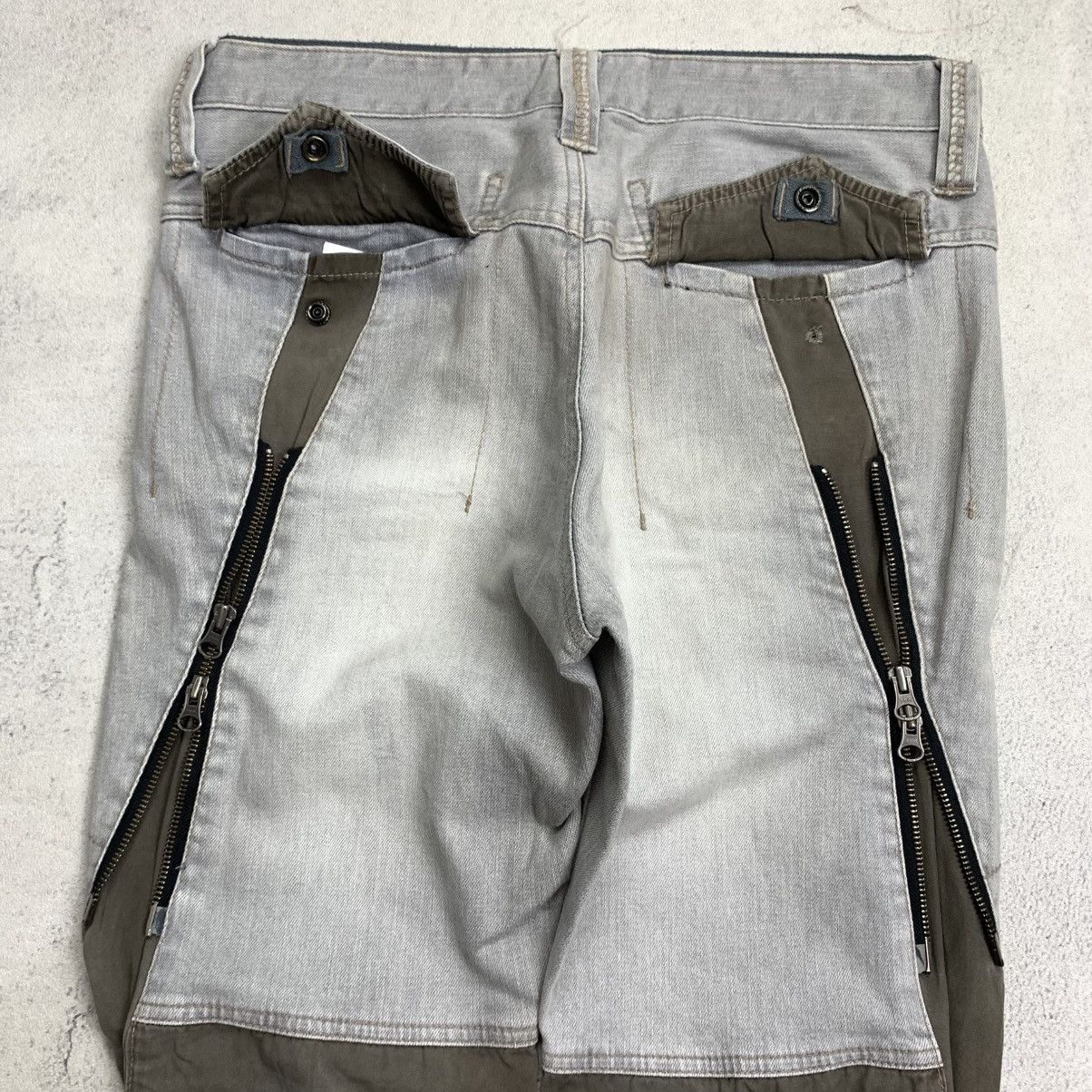 PPFM PPFM Multi Zipper Denim Biker Pants Size US 33 - 8 Thumbnail