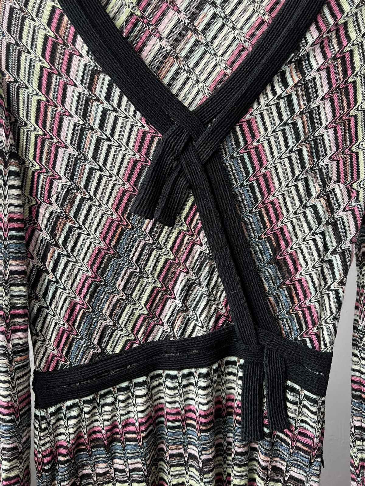 Missoni MISSONI WRAP KNIT ZIGZAG DRESS BLEND WOOL SLEEVE SIZE IT 42 Size M / US 6-8 / IT 42-44 - 9 Thumbnail