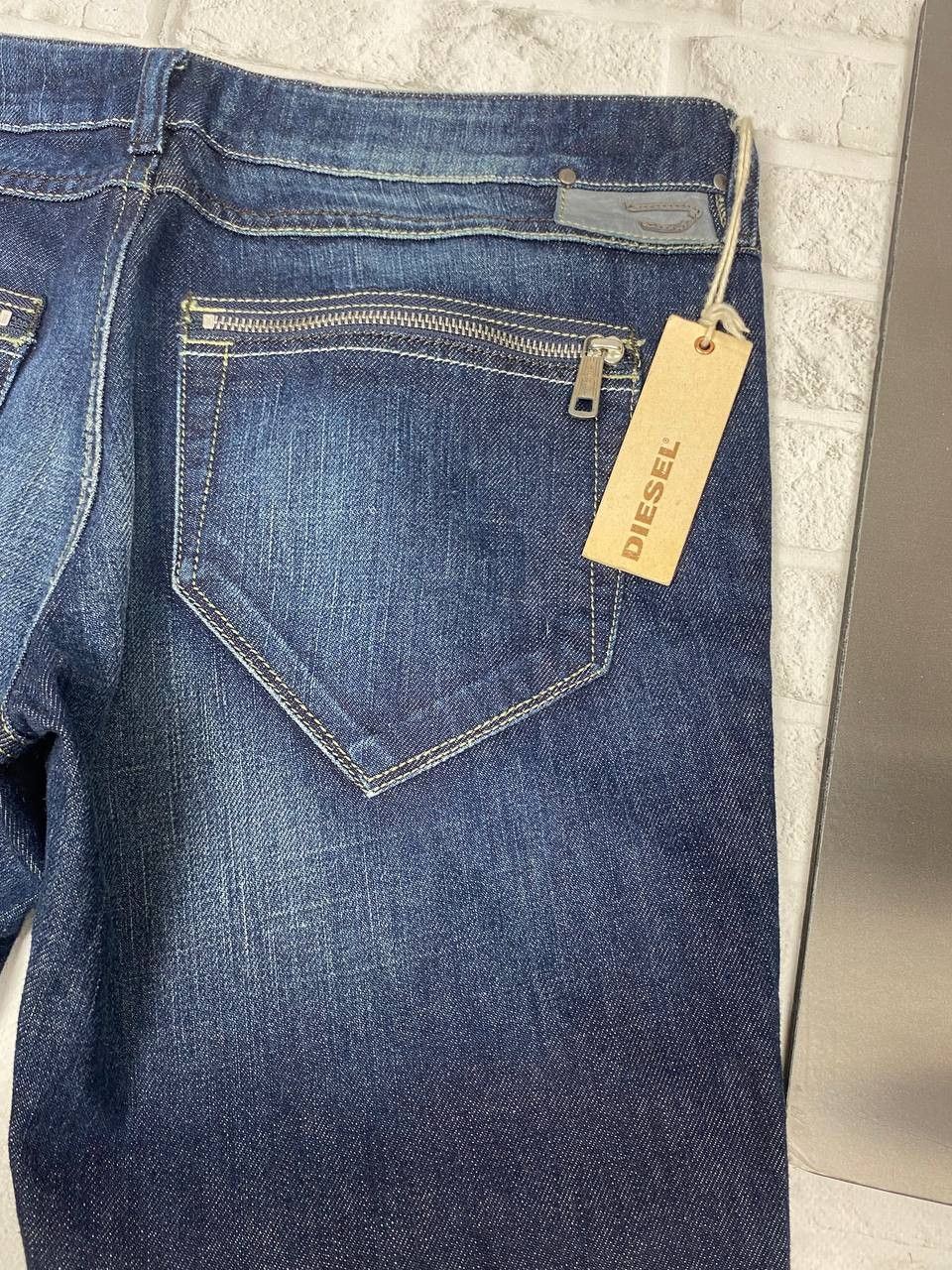 Diesel NEW Diesel Jeans Mens Washed Slim Tapered Zipper Pockets Y2K Size US 31 - 12 Thumbnail