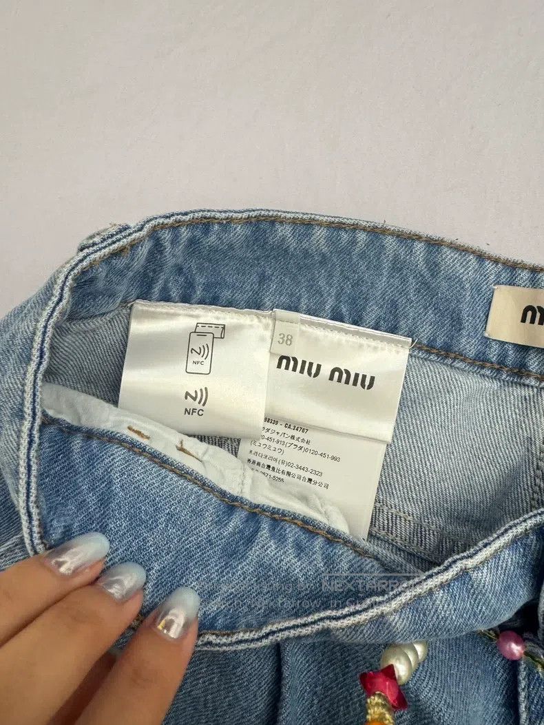 Miu Miu Miu Miu 38 24SS Jeans Size 36" / US 14 / IT 50 - 2 Thumbnail