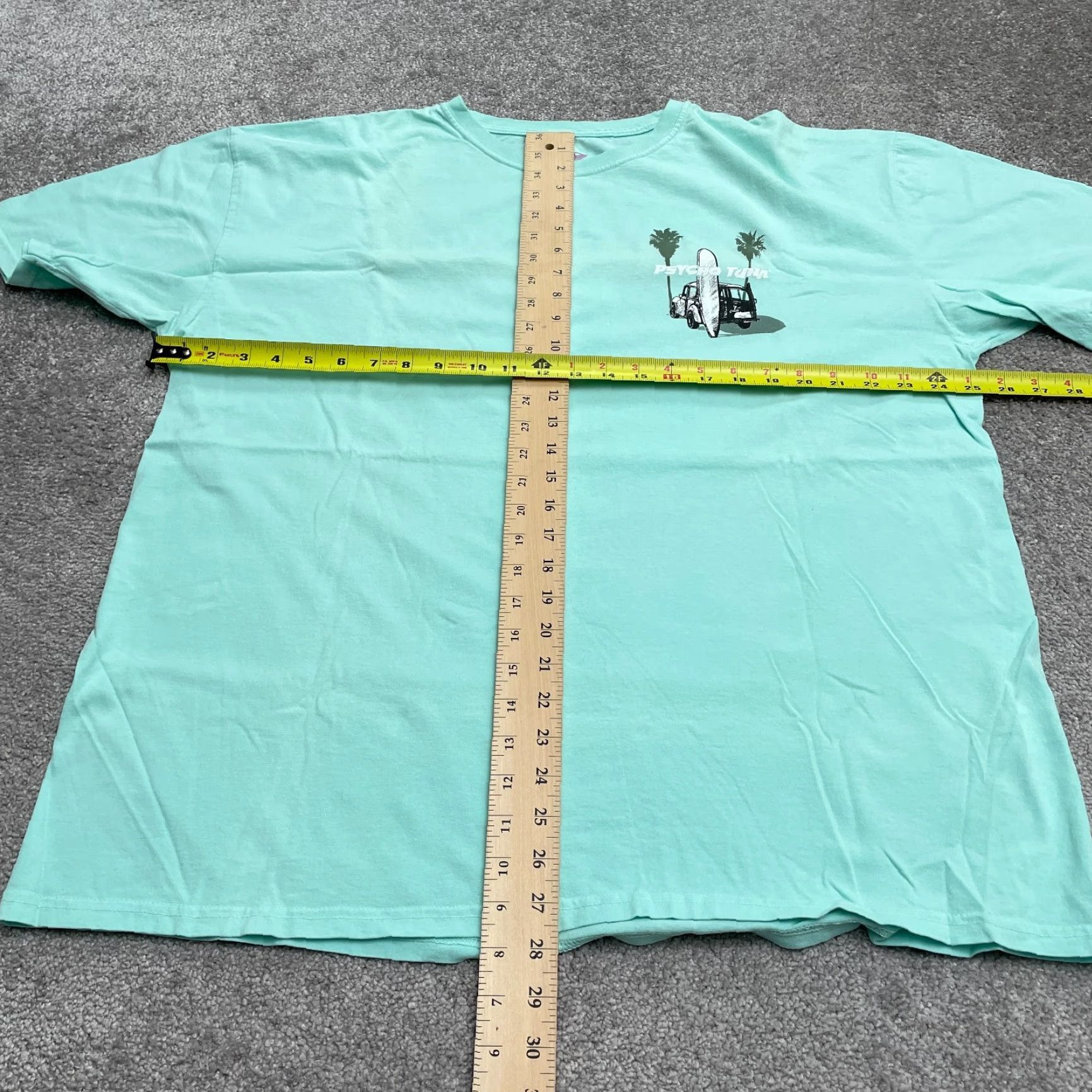 Vintage Psycho Tuna T-Shirt Mens XL Green Mint Crew Neck Short Sleeve Cotton Tee Size US XL / EU 56 / 4 - 7 Thumbnail