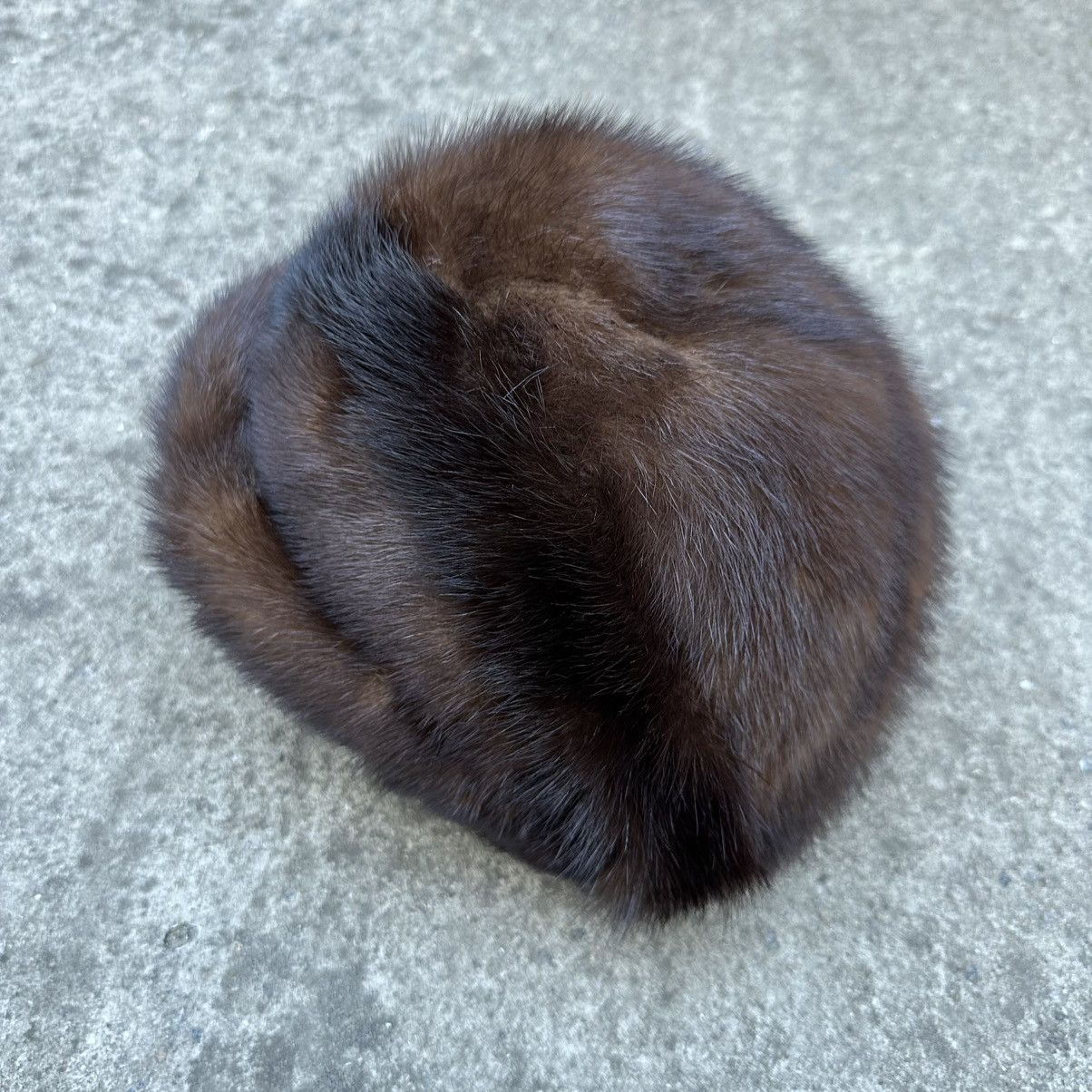 Riot Society Vintage Real Fur Antique Hat Cap 80s Y2K USA Size ONE SIZE - 3 Thumbnail