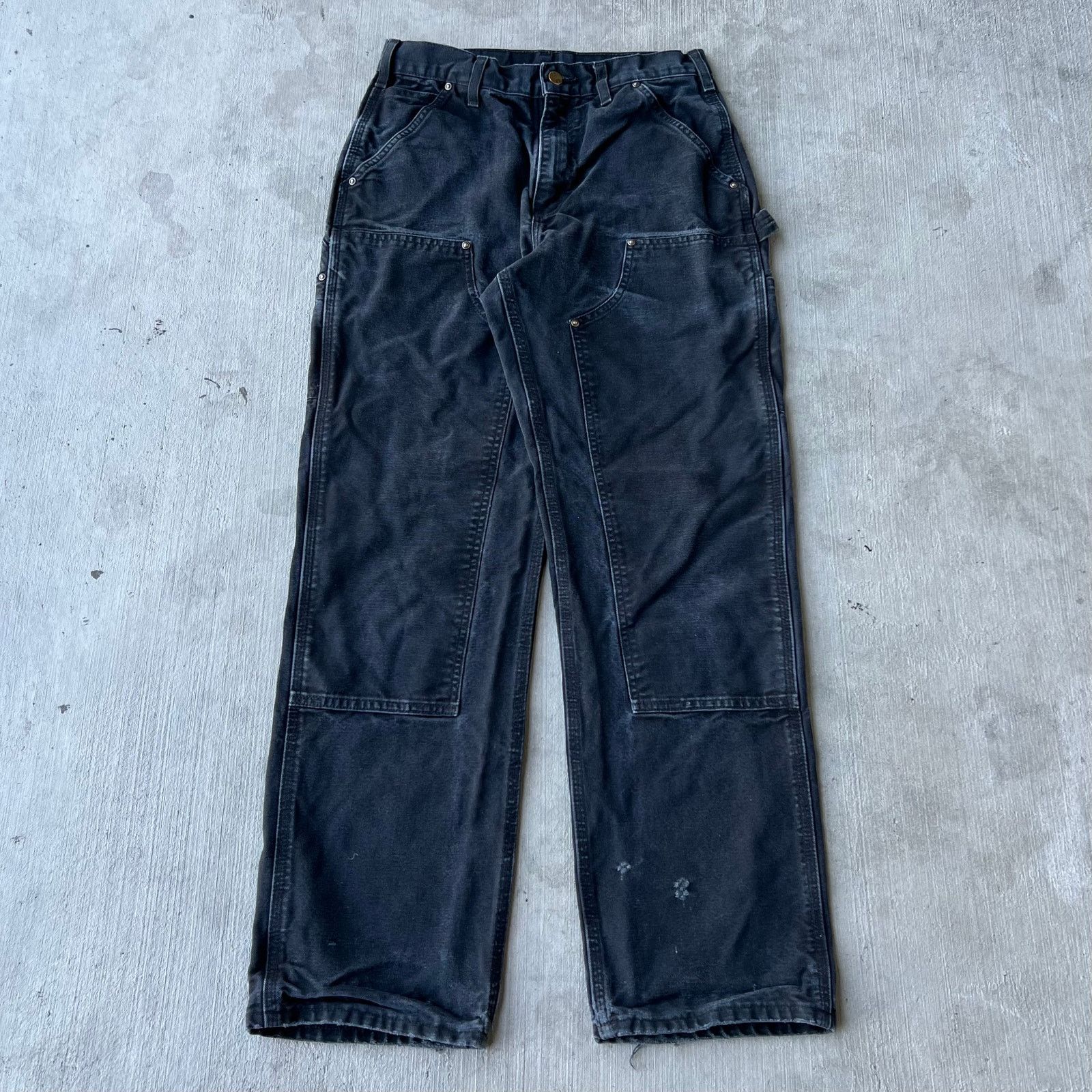 Carhartt × Vintage Carhartt black double knee work wear carpenter pants Size US 29 - 1 Thumbnail