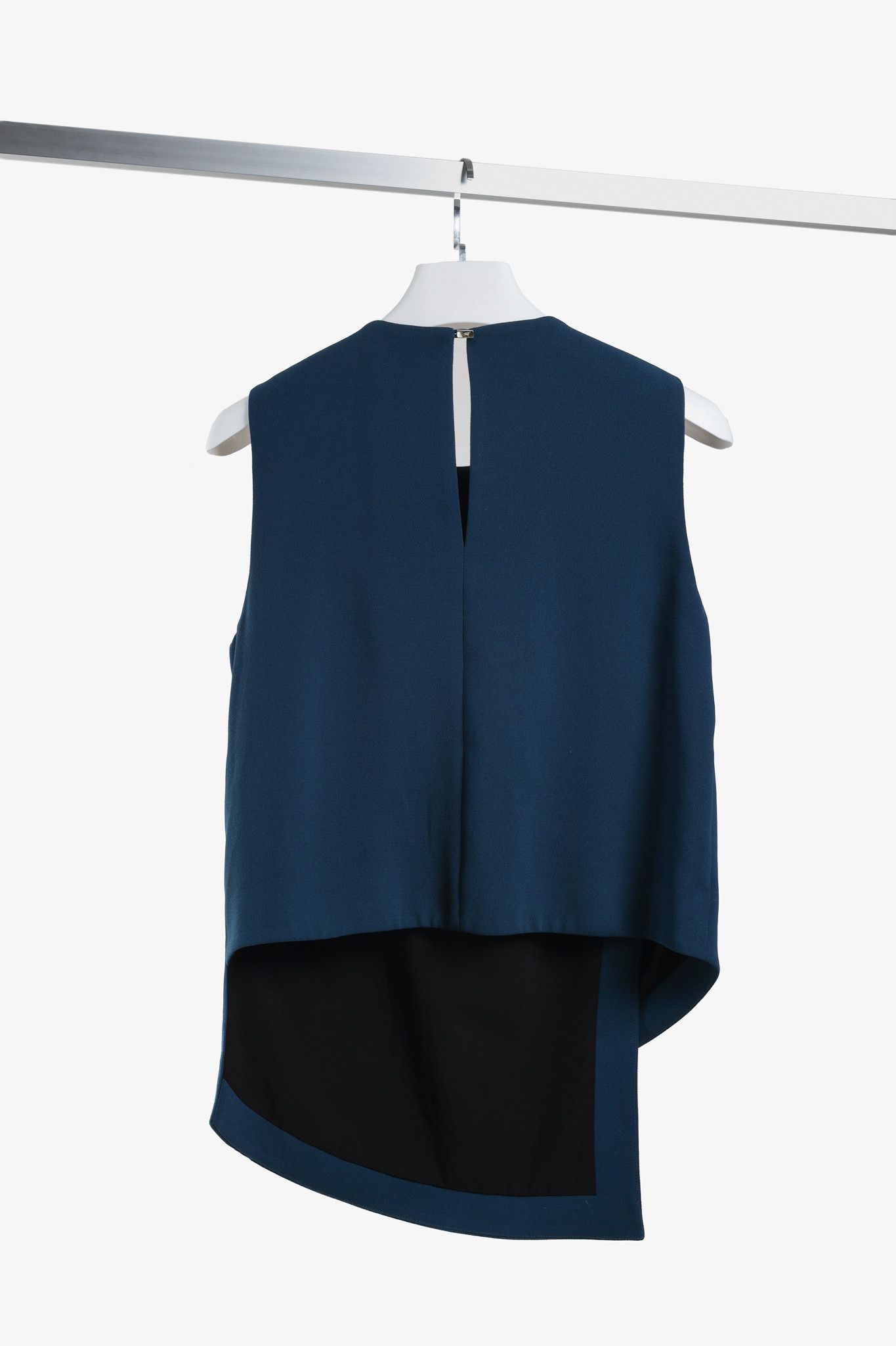 Opening Ceremony Opening Ceremony Teal Asymmetric Crepe Top Size S / US 4 / IT 40 - 2 Thumbnail