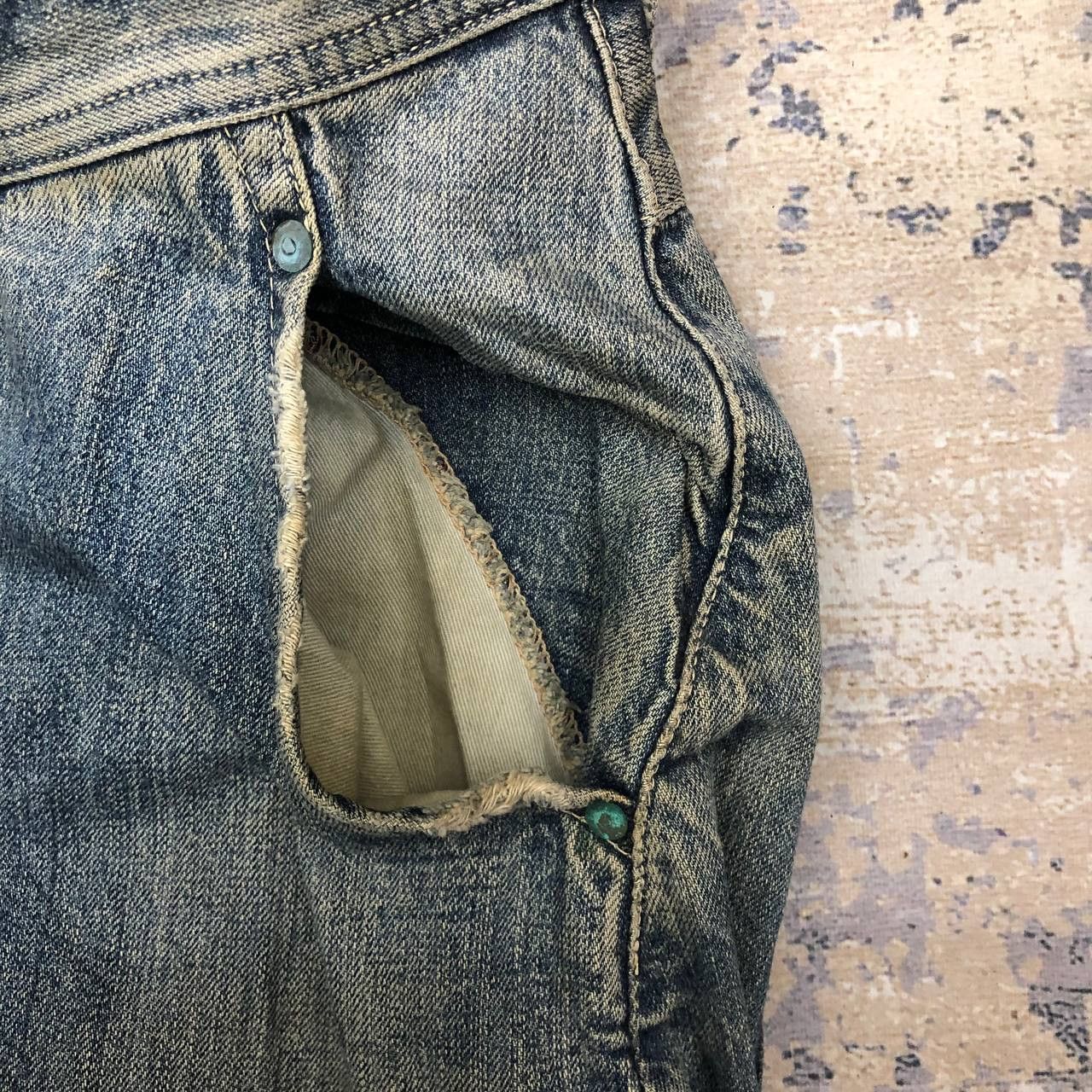 Lee P49 VTG UNION MADE X LEE DISTRESSED WORWEAR DENIM Size US 34 / EU 50 - 12 Thumbnail