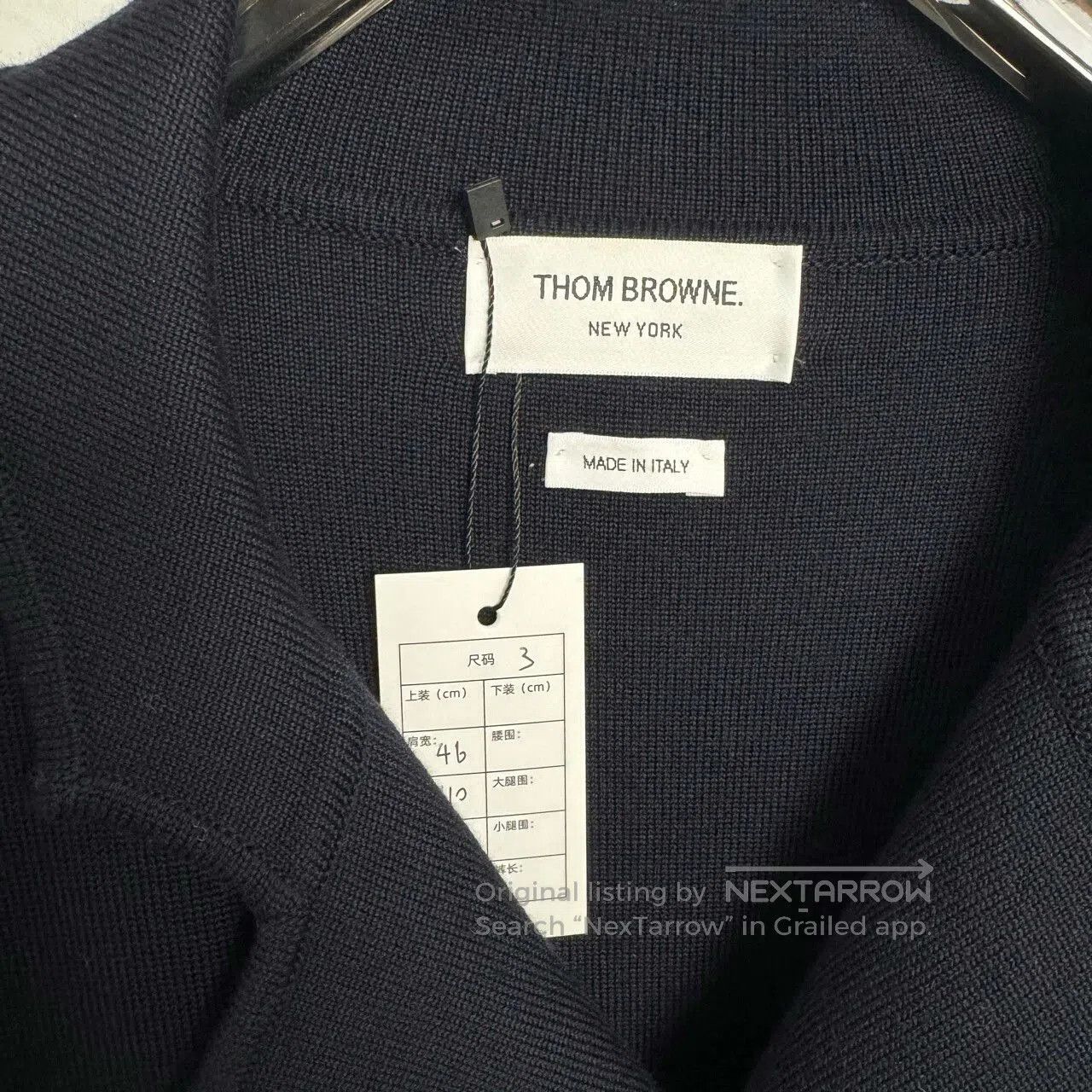 Thom Browne Thom Browne Navy Wool Blazer Jacket. Size US L / EU 52-54 / 3 - 3 Thumbnail