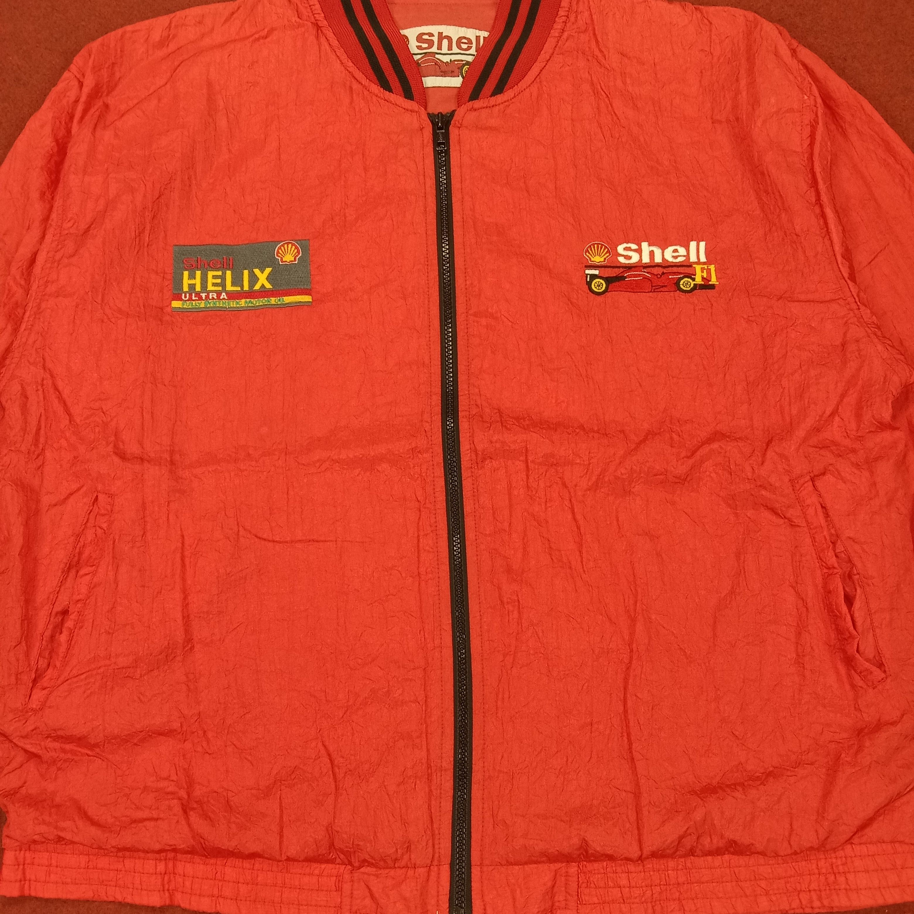 Ferrari × Vintage Shell Formula One F1 Racing Motorsports Windbreaker Jacket Size US XL / EU 56 / 4 - 3 Thumbnail