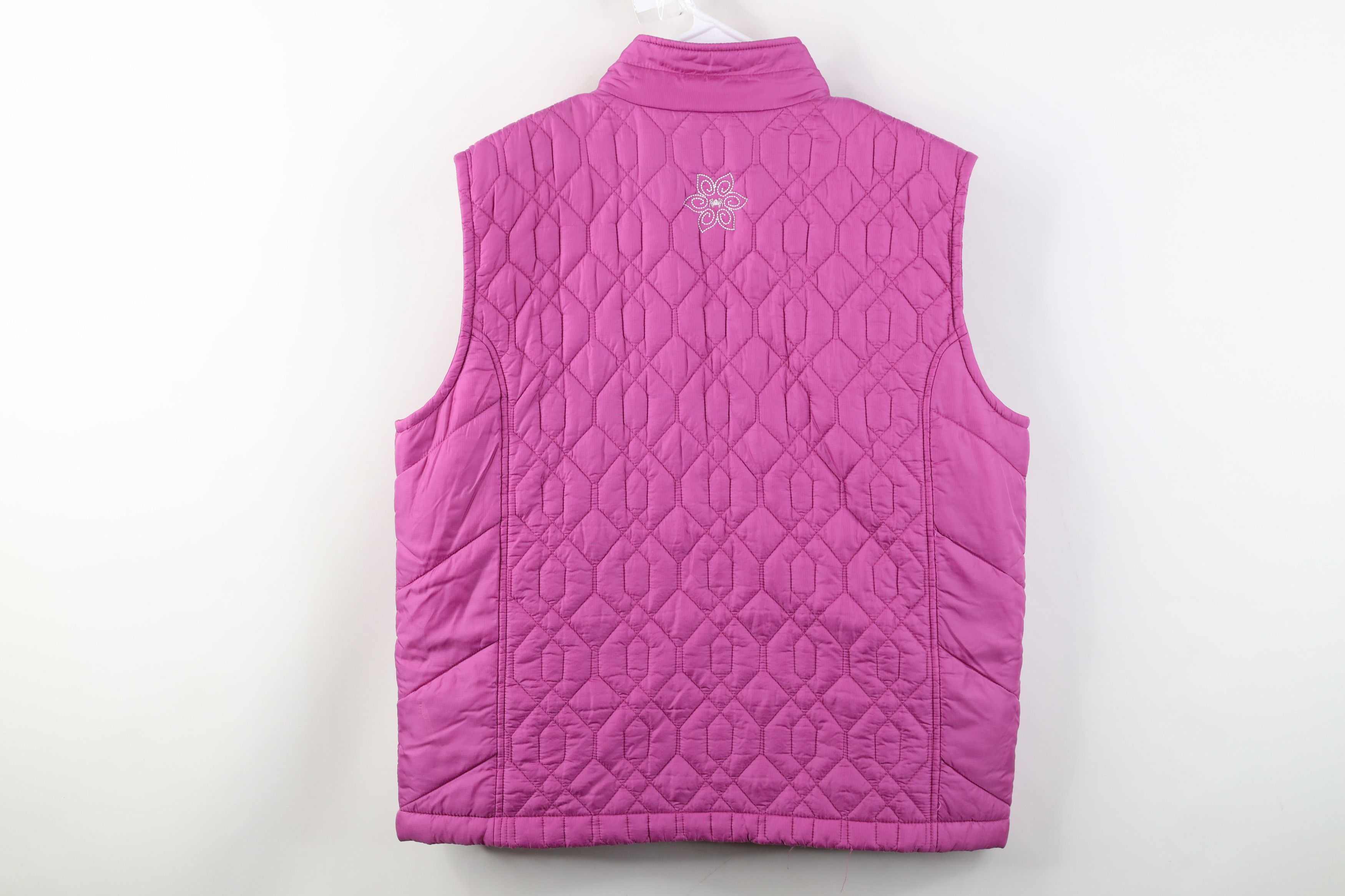 Spyder Vintage Spyder Flower Quilted Full Zip Puffer Vest Jacket Size XL / US 12-14 / IT 48-50 - 14 Thumbnail