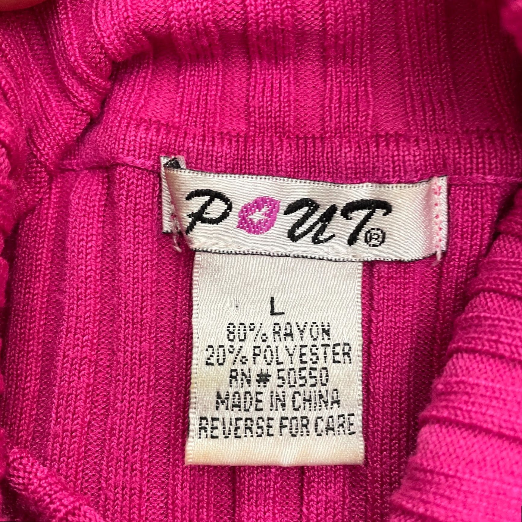 Vintage Pout Pink Turtleneck Pullover Sweater Womens Large Knit Casual Travel Size L / US 10 / IT 46 - 7 Thumbnail