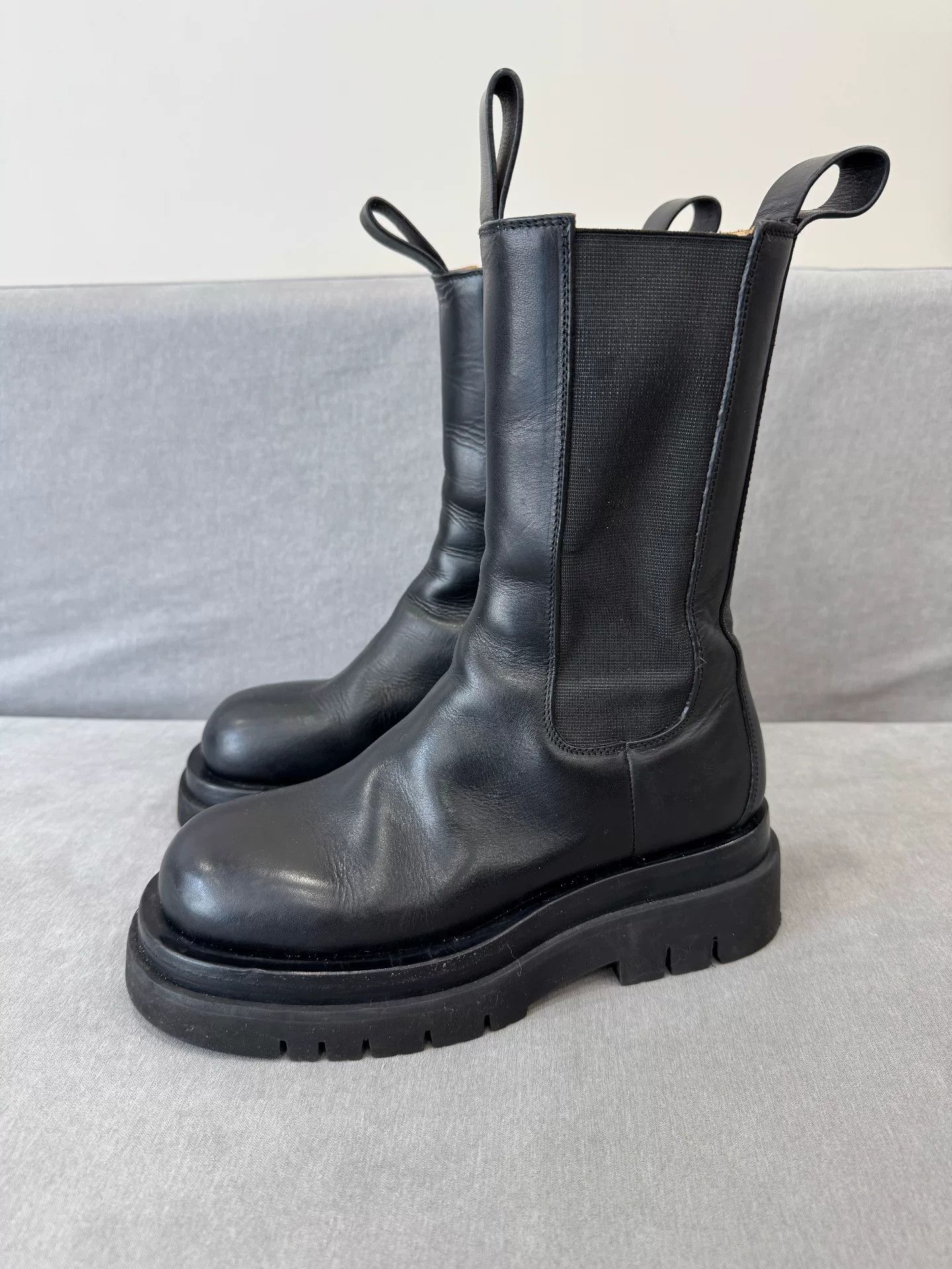 Bottega Veneta Bottega Veneta Black Platform Chelsea Boots Size US 4 / IT 34 - 1 Thumbnail