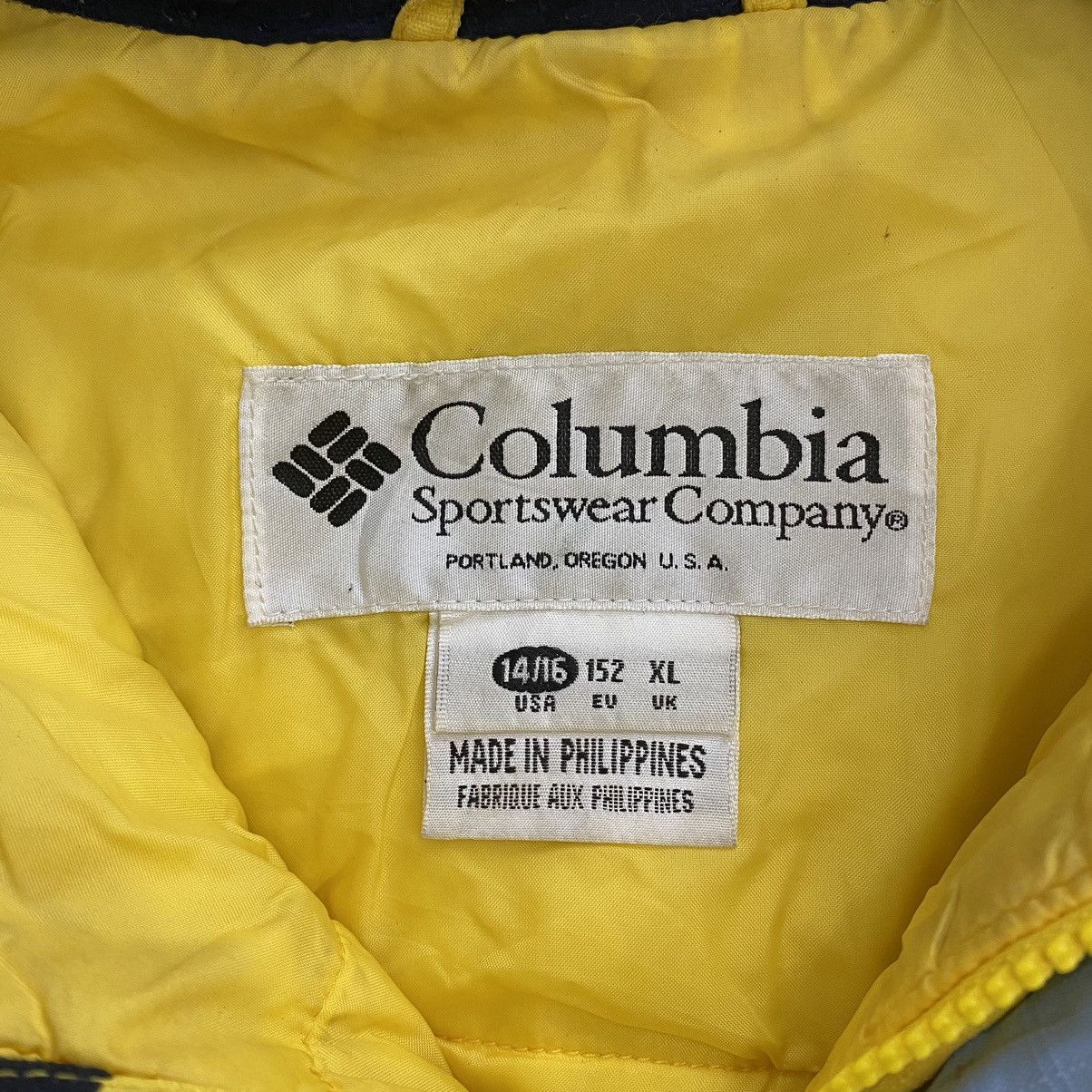 Columbia × Vintage Vintage COLUMBIA SPORTWEAR USA Yellow Windbreaker Winter Size US XL / EU 56 / 4 - 6 Thumbnail