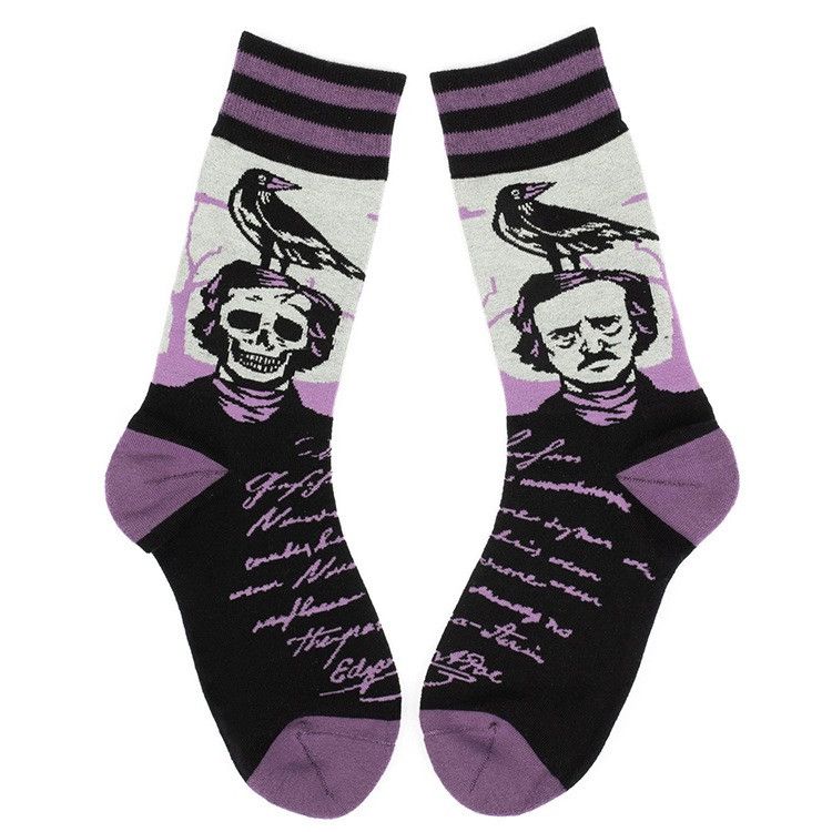 Converse × Happy Socks Retro Raven Letter Middle Tube Cotton Socks (1 pairs) Size ONE SIZE - 1 Thumbnail