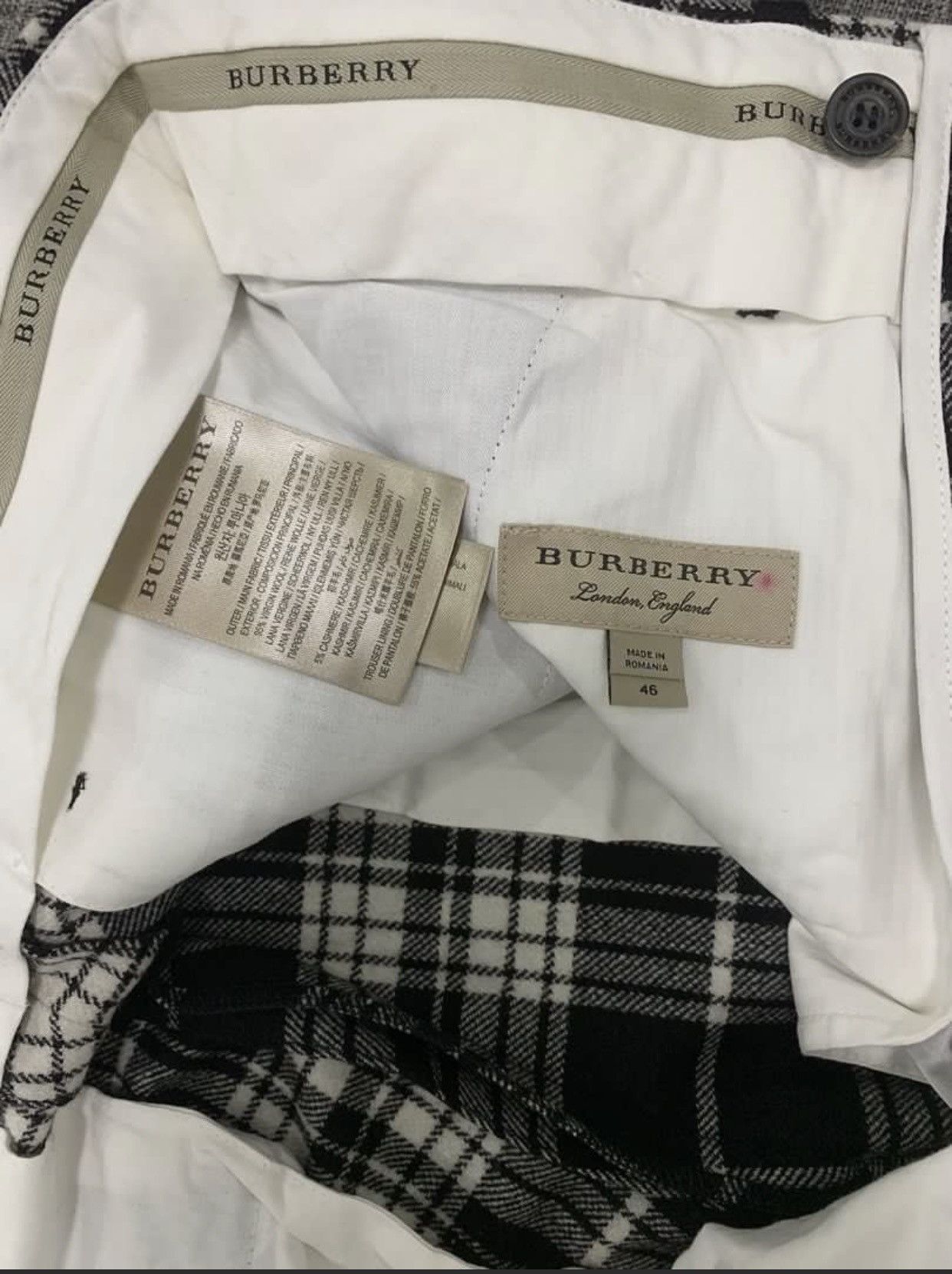 Burberry BURBERRY SERPENTINE TARTAN CHECK - CASHMERE BLEND TROUSERS Size US 32 / EU 48 - 10 Thumbnail
