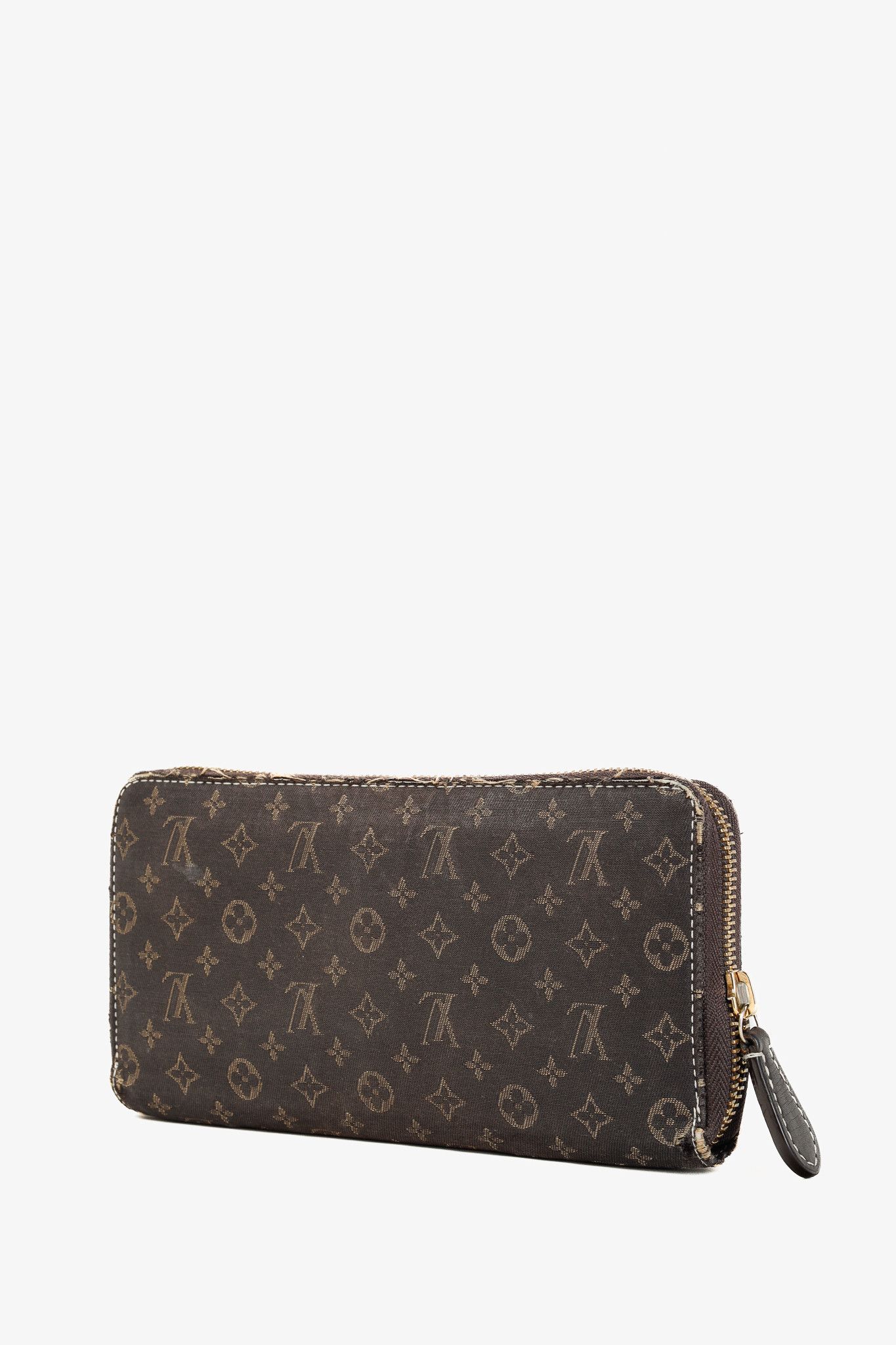 Louis Vuitton Louis Vuitton Zippy Fusain Idylle Mini Lin Monogram Wallet Size ONE SIZE - 3 Thumbnail