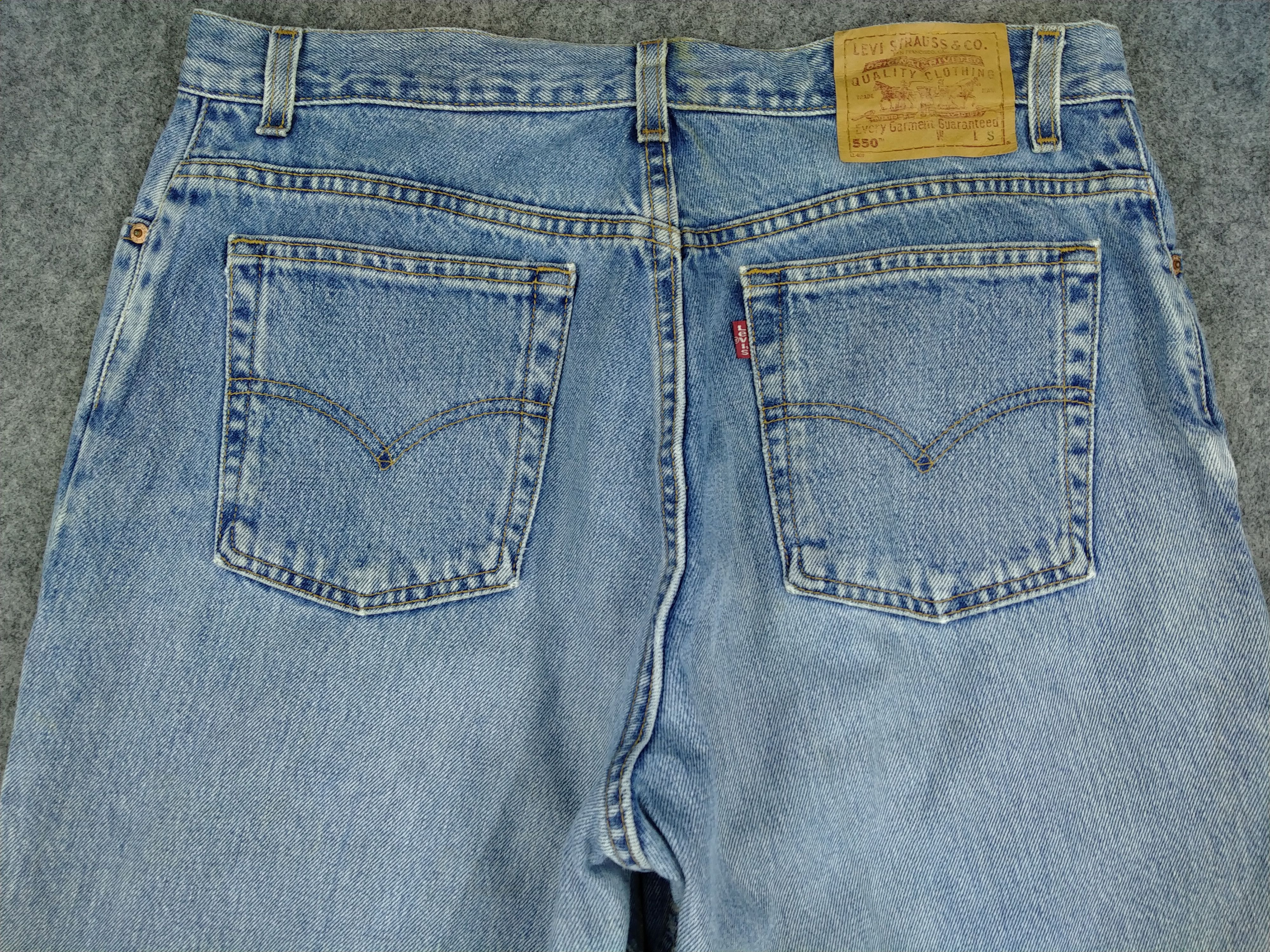 Levi's 90s Faded Blue Vintage Levi's 550 USA 34x29.5 Denim JN1031 Size US 34 / EU 50 - 4 Thumbnail