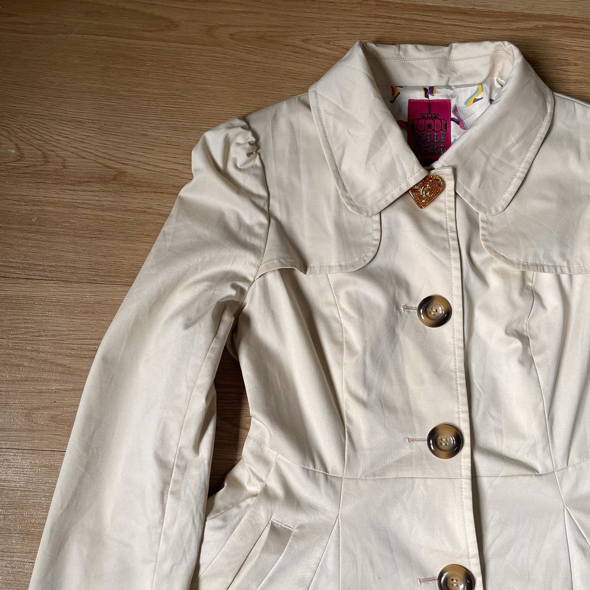 Anna Sui 2000s Archive Dolly Girl By Anna Sui Fit Flare Coat Punk xs Size XS / US 0-2 / IT 36-38 - 4 Thumbnail