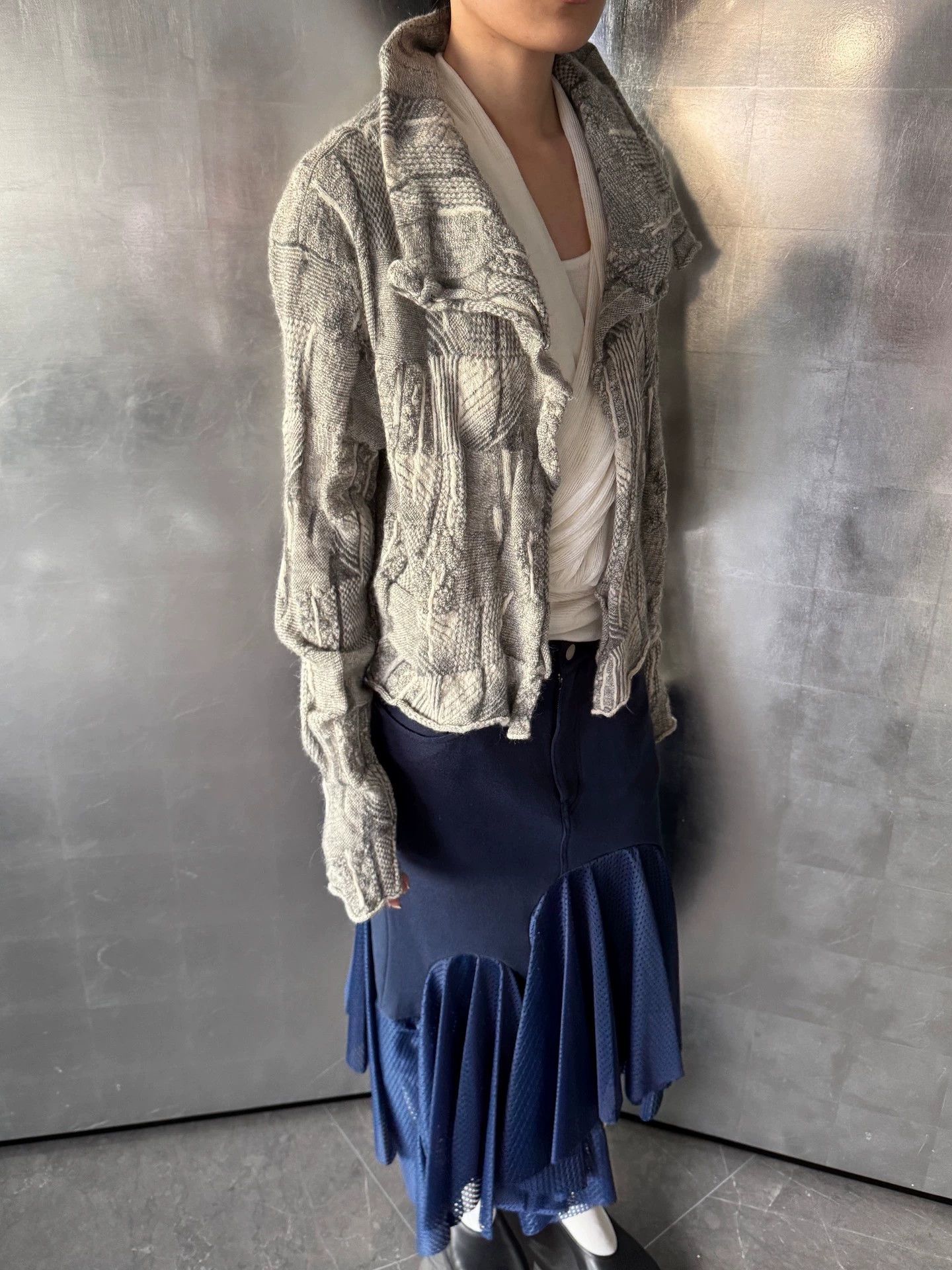 Other French Irregular Pattern Knit Cardigan Vintage M Size M / US 6-8 / IT 42-44 - 4 Thumbnail