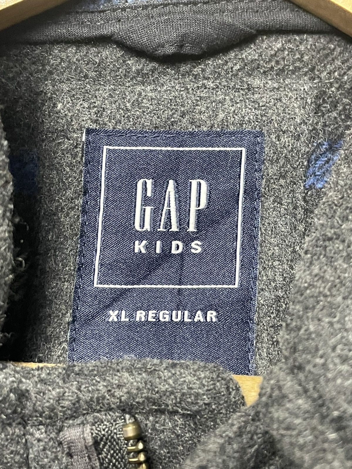 Gap × Vintage Vintage Gap Kids Wool Hooded Coat (46) Size US S / EU 44-46 / 1 - 6 Thumbnail