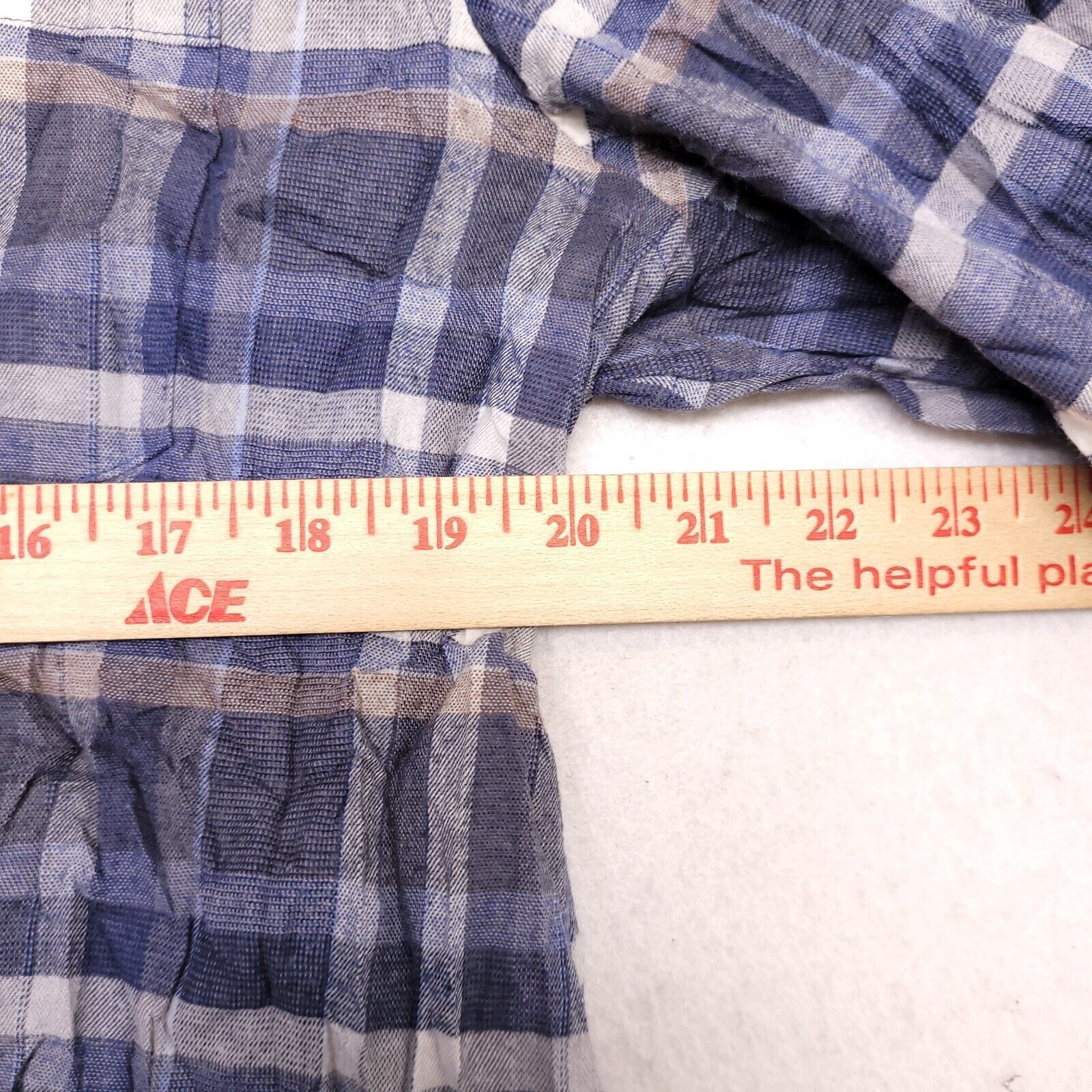 Apt. 9 APT 9 Tartan Flannel Shirt Mens Size Large L Blue White Size US L / EU 52-54 / 3 - 9 Thumbnail