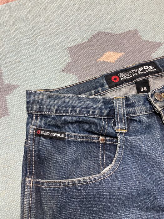Vintage VTG y2k baggy jeans southpole wide JNCO embroider fade 32x32 ...