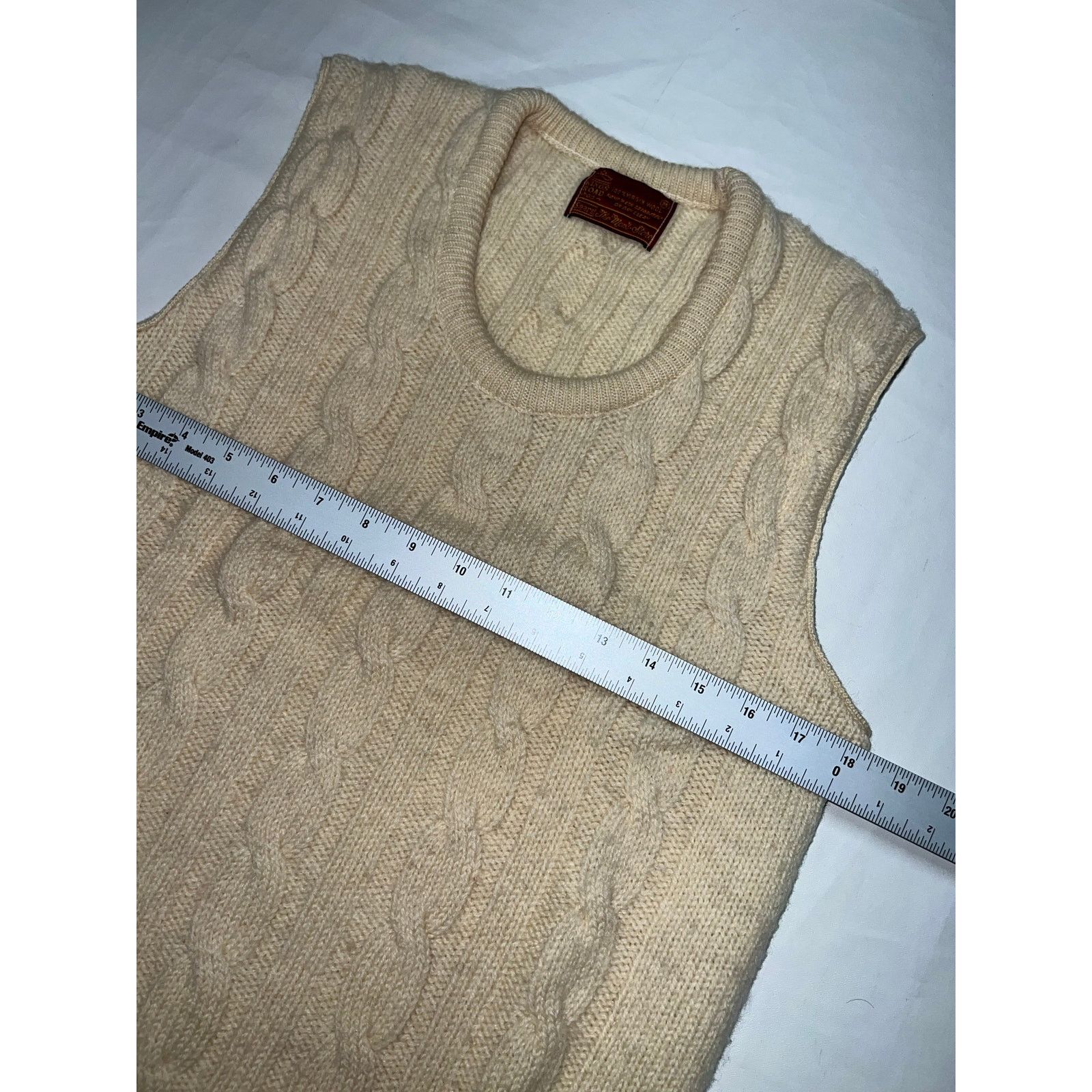 Sears Vintage Sears Kings Road Wool Cable Knit Sweater Vest Size US M / EU 48-50 / 2 - 3 Thumbnail