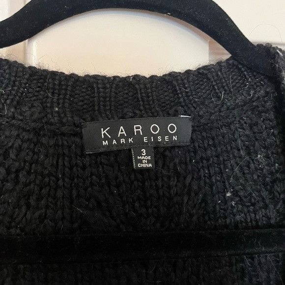 Other KAROO MARK EISEN Black Knitted Sweater V Neck Vest Size L / US 10 / IT 46 - 6 Thumbnail