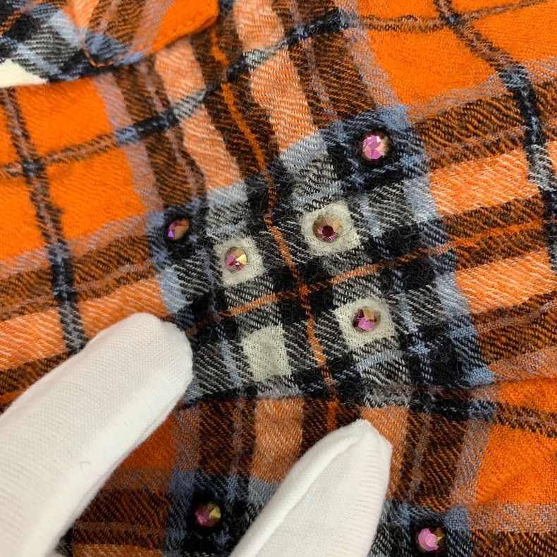 Gucci Gucci Color-blocked plaid wool lapel long-sleeved shirt 25 Size US XXS / EU 40 - 9 Thumbnail