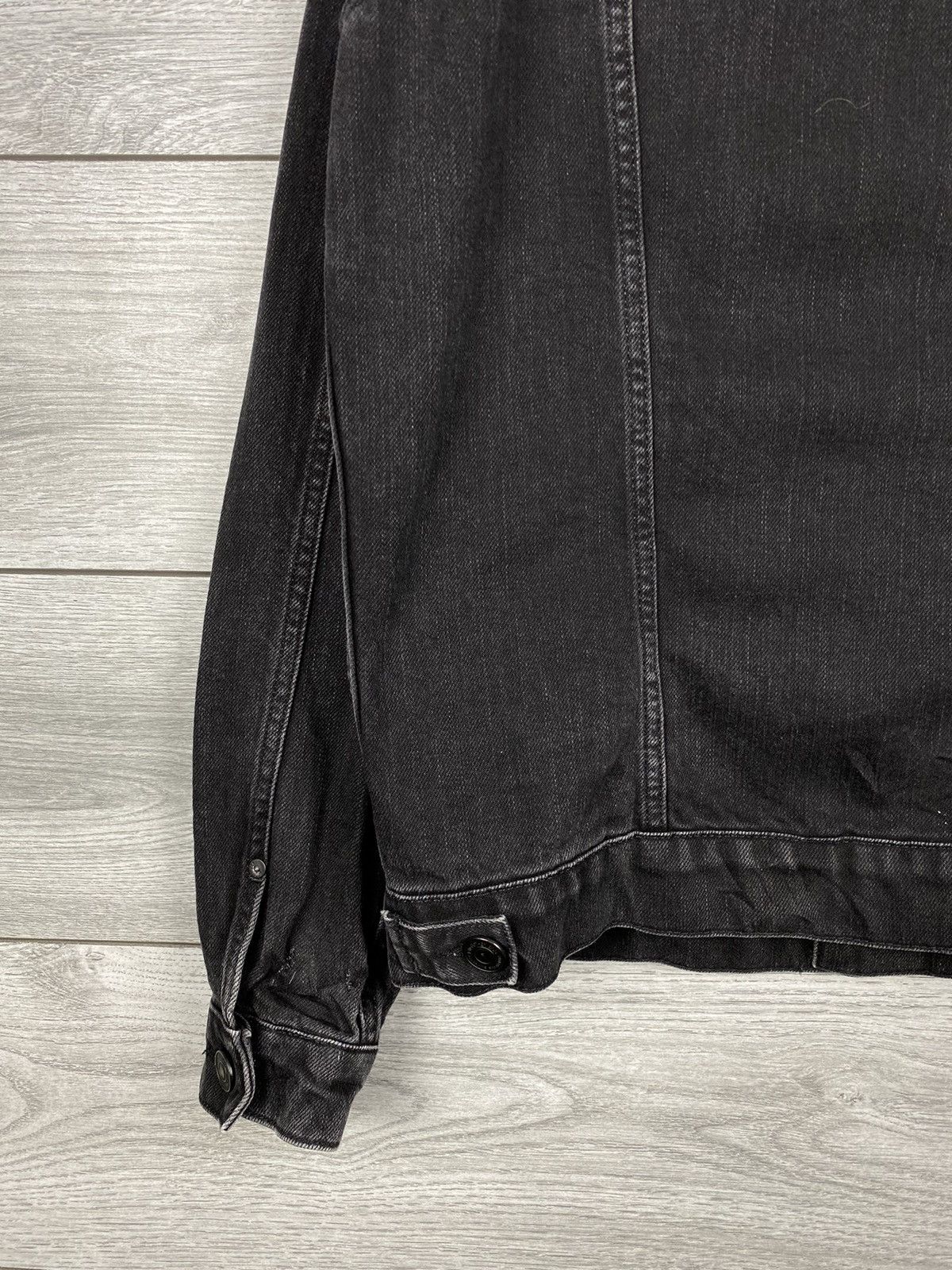 Allsaints Mens Allsaints Washed Black Denim Jacket Size US L / EU 52-54 / 3 - 14 Thumbnail