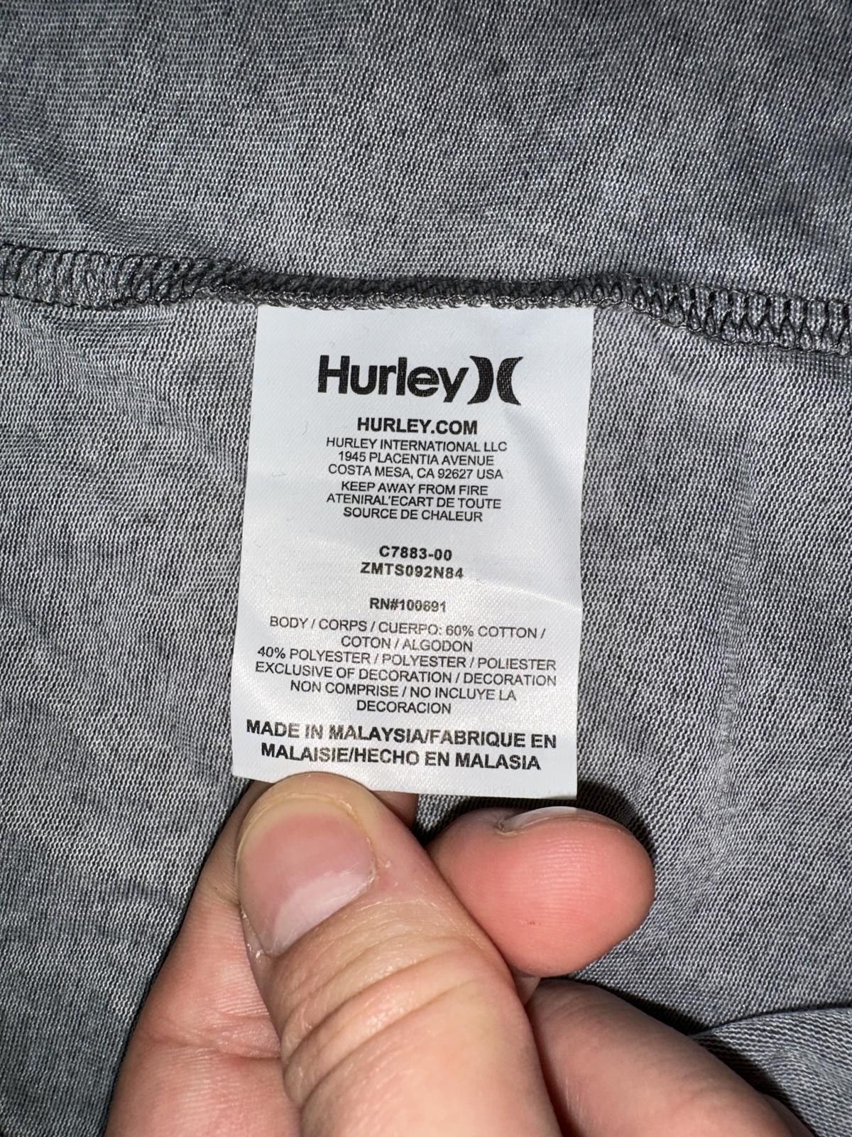 Hurley Hurley Men’s Nike Dri-Fit 3/4 Sleeve T-Shirt Size US L / EU 52-54 / 3 - 7 Thumbnail
