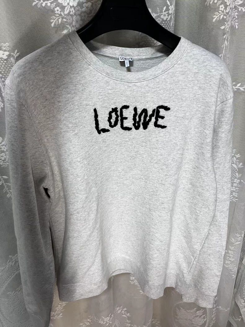 Loewe LOEWE Embroidered logo hoodie Size L / US 10 / IT 46 - 1 Thumbnail
