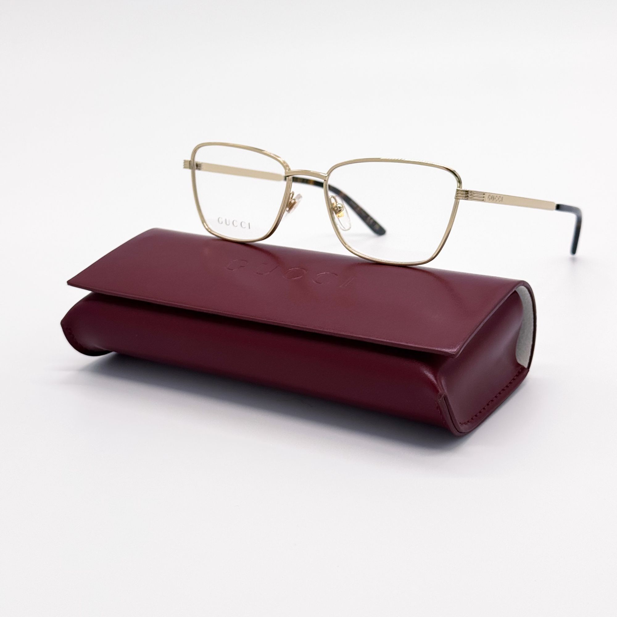 Gucci NEW GUCCI EYEGLASSES GG1880O 002 GOLD WOMEN GUCCI EYEWEAR Size ONE SIZE - 1 Thumbnail
