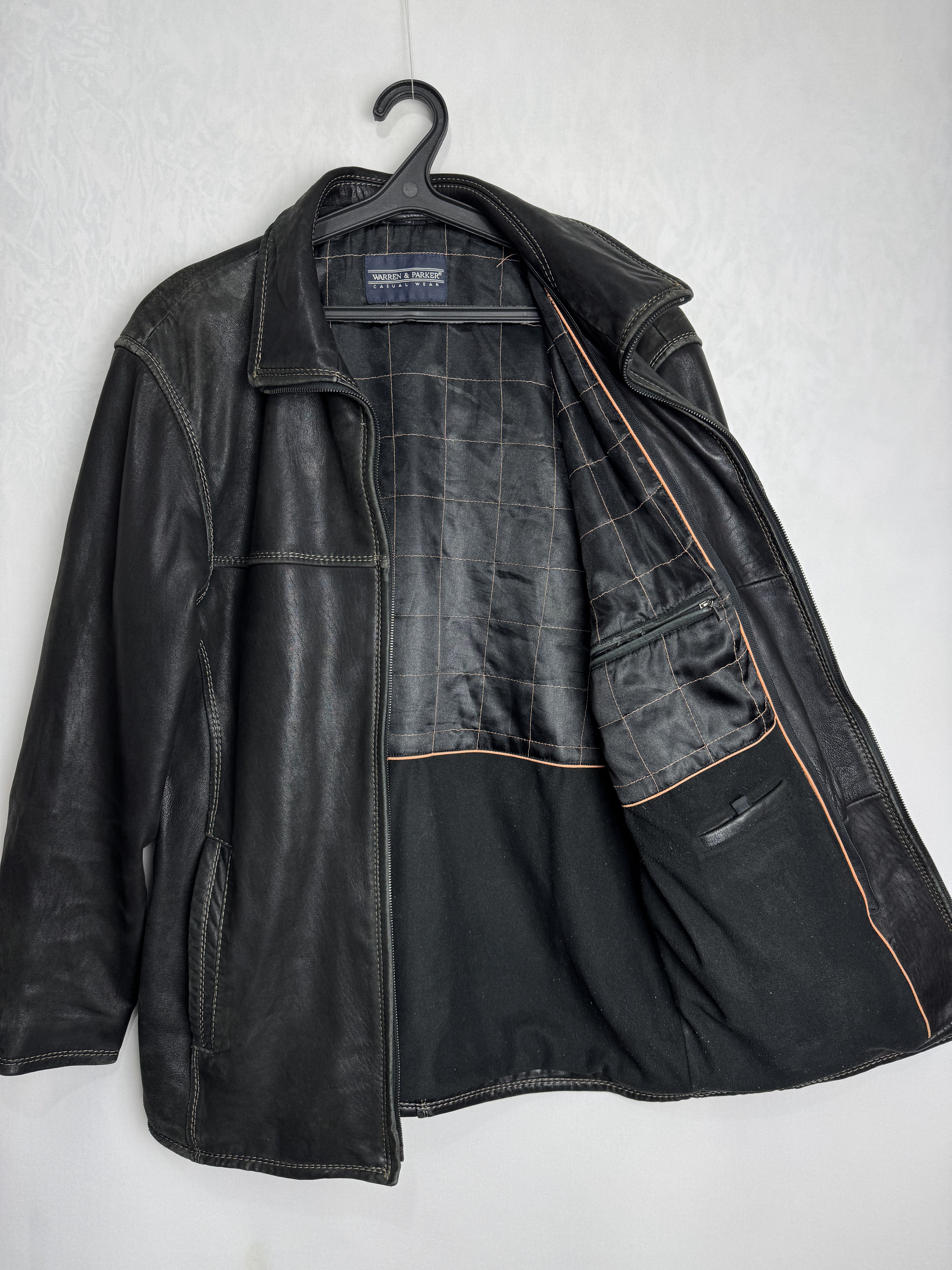 Genuine Leather WARREN & PARKER men’s leather zipped jacket Size US M / EU 48-50 / 2 - 4 Thumbnail