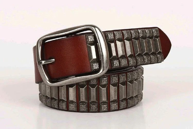 Japanese Brand × Leather Leather Studded Belt Size ONE SIZE - 3 Thumbnail