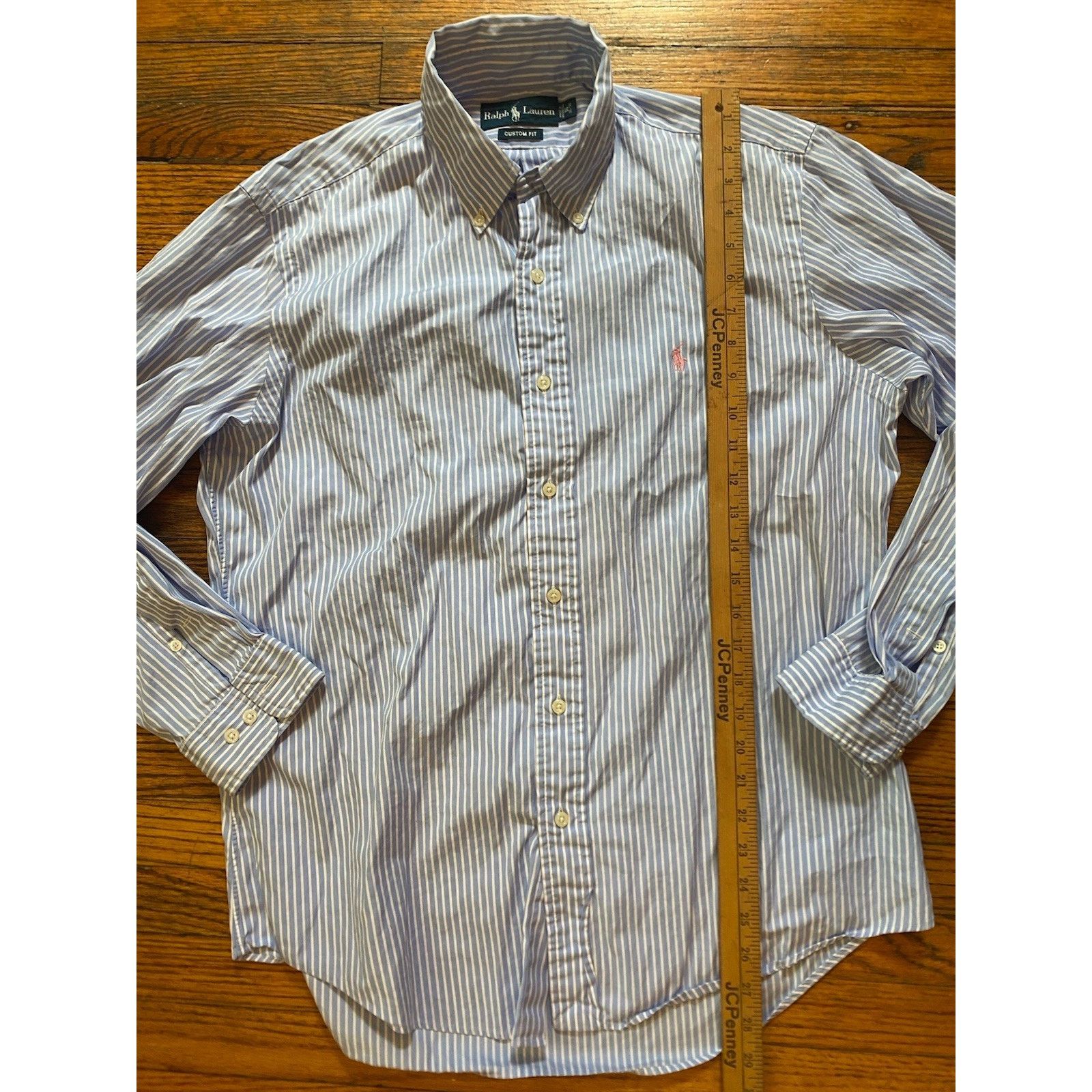 Polo Ralph Lauren Ralph Lauren Shirt Mens 16 32/33 Blue Custom Fit Button Pony Size US M / EU 48-50 / 2 - 7 Thumbnail