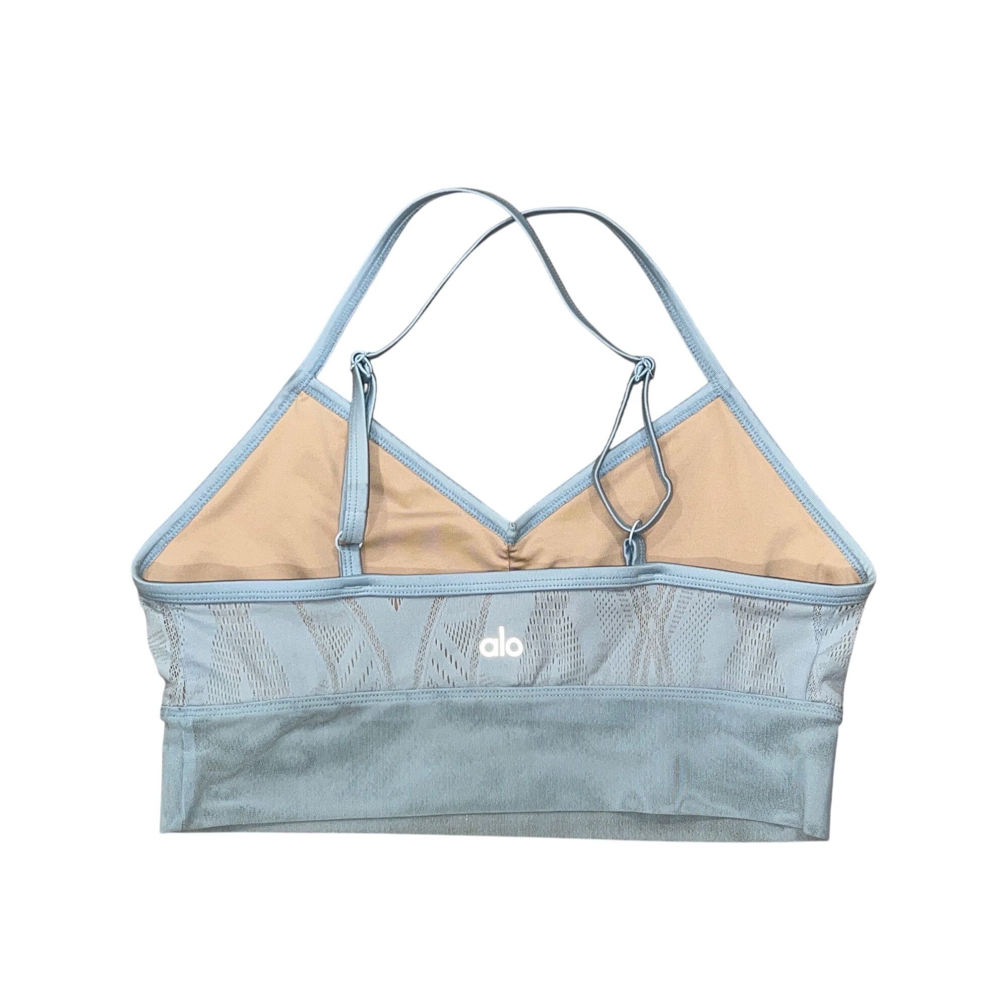 Alo Alo Yoga Aria Sky Buff Mesh Stretch Sports Bra Medium Light Size M / US 6-8 / IT 42-44 - 4 Thumbnail