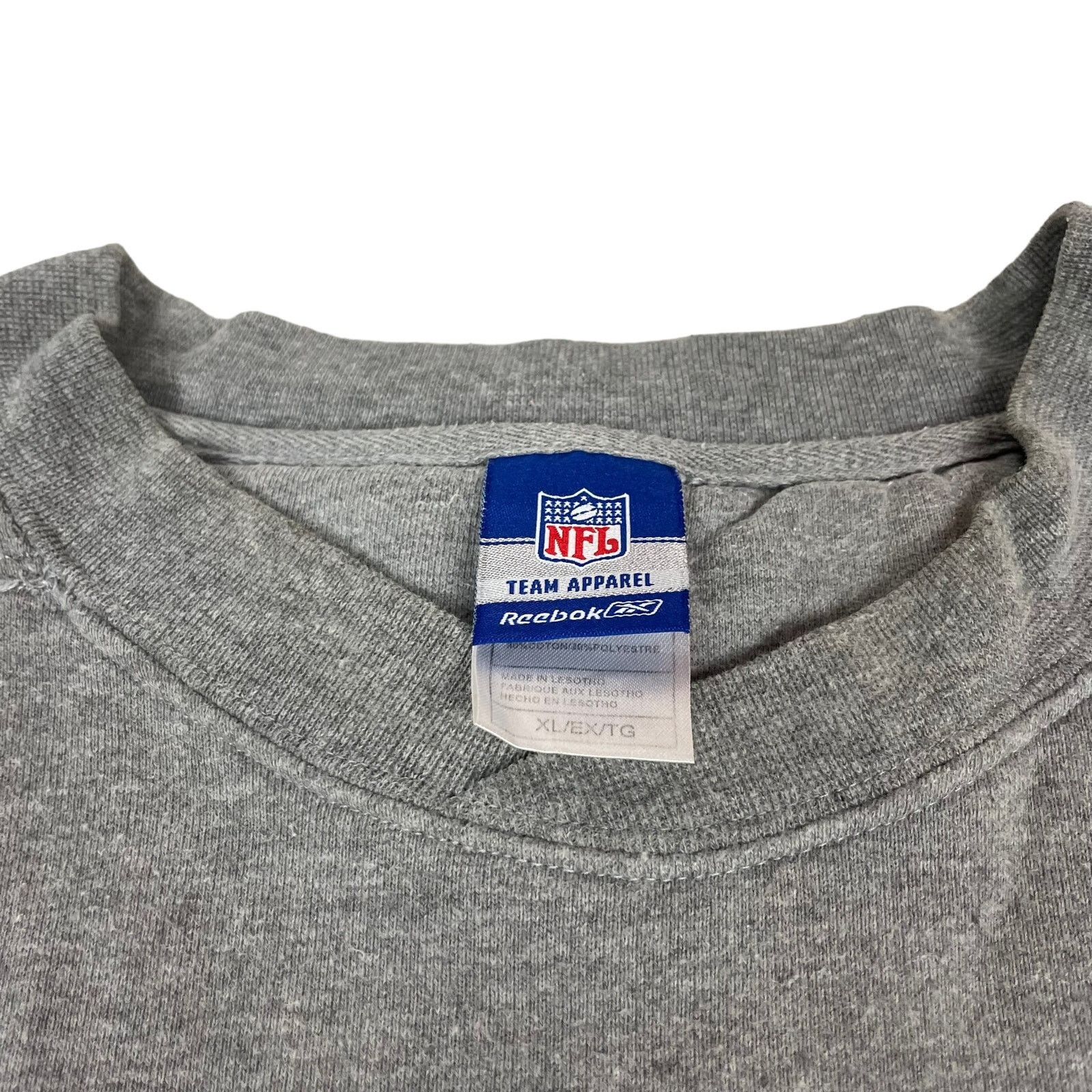 NFL × Reebok × Vintage Reebok Men Heather Gray Denver Broncos Football Sweatshirt Size US XL / EU 56 / 4 - 10 Thumbnail