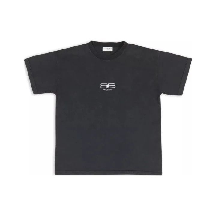 Balenciaga Balenciaga Embroidered Logo Black T-Shirt 0079 Size S / US 4 / IT 40 - 1 Thumbnail