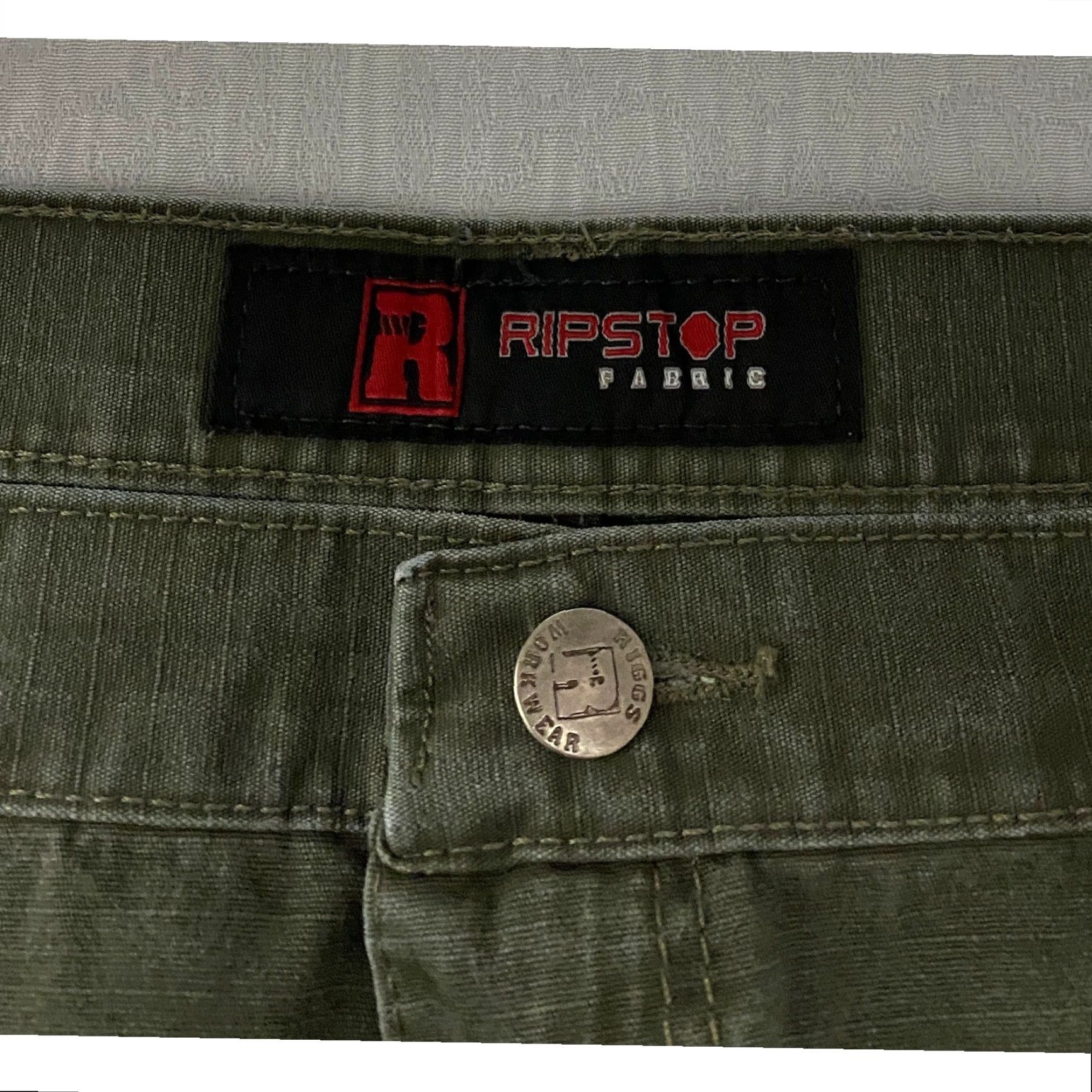 Vintage VINTAGE Riggs Workwear Carpenter Pants Mens Size 42×34 Green Ripstop Straight Size US 42 / EU 58 - 5 Thumbnail