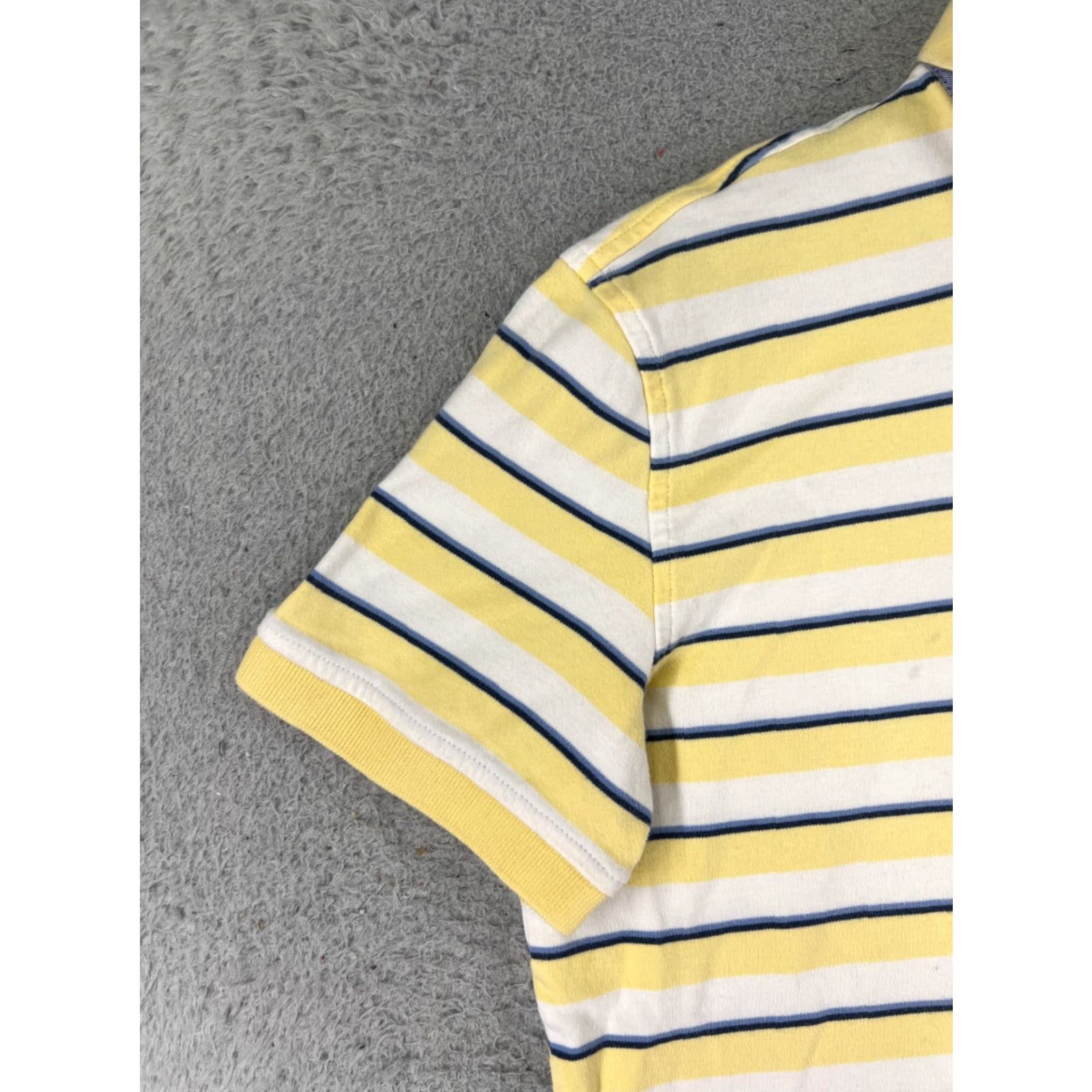 Tommy Hilfiger Tommy Hilfiger Polo Shirt Men Medium Yellow Stripe Cotton Knit Short Sleeve Size US M / EU 48-50 / 2 - 3 Thumbnail