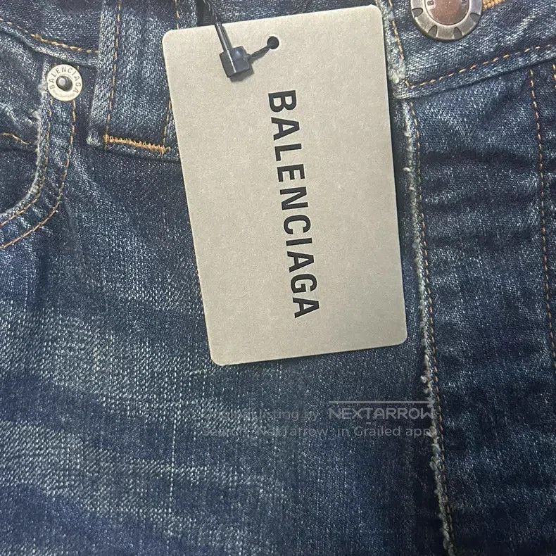 Balenciaga Balenciaga size XS Low Crotch Embroidered Destroyed Jeans Size US 27 - 3 Thumbnail
