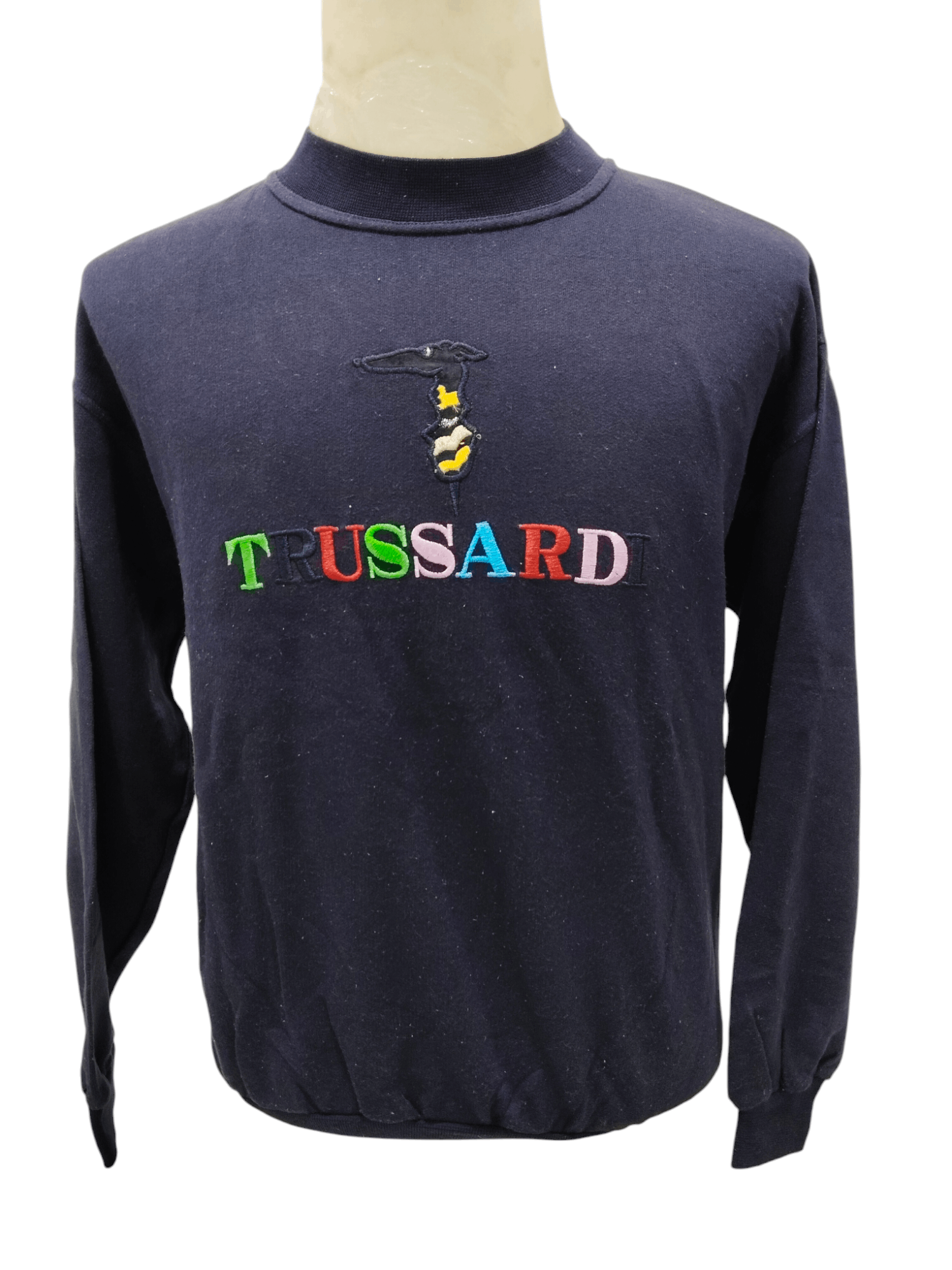 Trussardi × Vintage Vintage Trussardi Made in Italy big Logo Sweatshirt Size US L / EU 52-54 / 3 - 1 Thumbnail