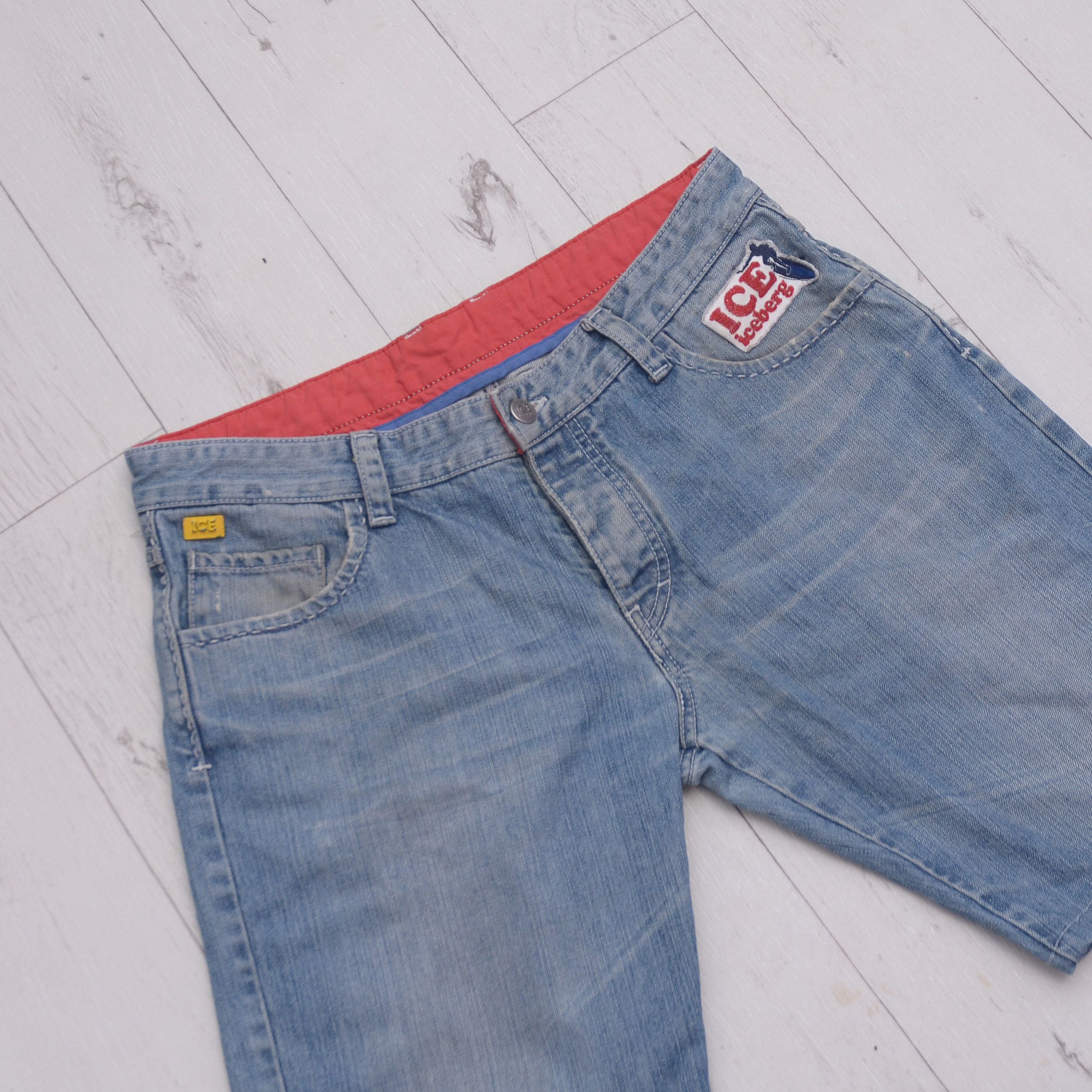 Iceberg Vintage Iceberg Jean Shorts Jorts Surfin POP Patch Logo Size US 33 - 3 Thumbnail